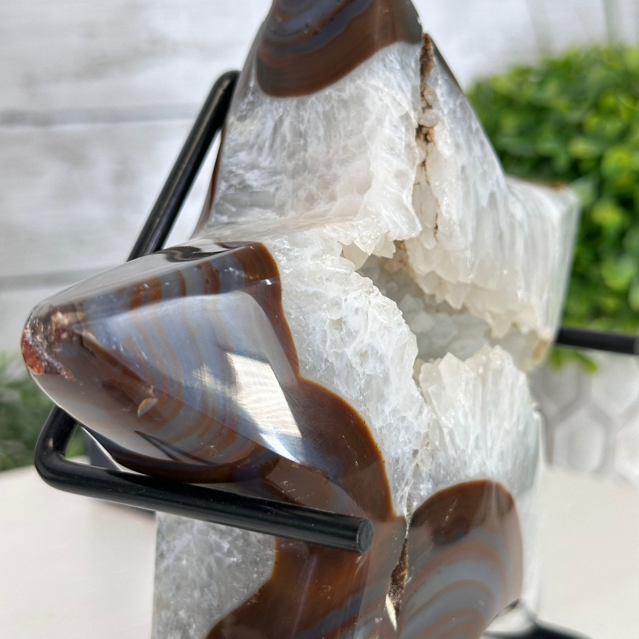 Polished Agate Star on a Metal Stand, 3.2 lbs & 6.8" Tall #5273-0017 - Brazil GemsBrazil GemsPolished Agate Star on a Metal Stand, 3.2 lbs & 6.8" Tall #5273-0017Stars5273-0017
