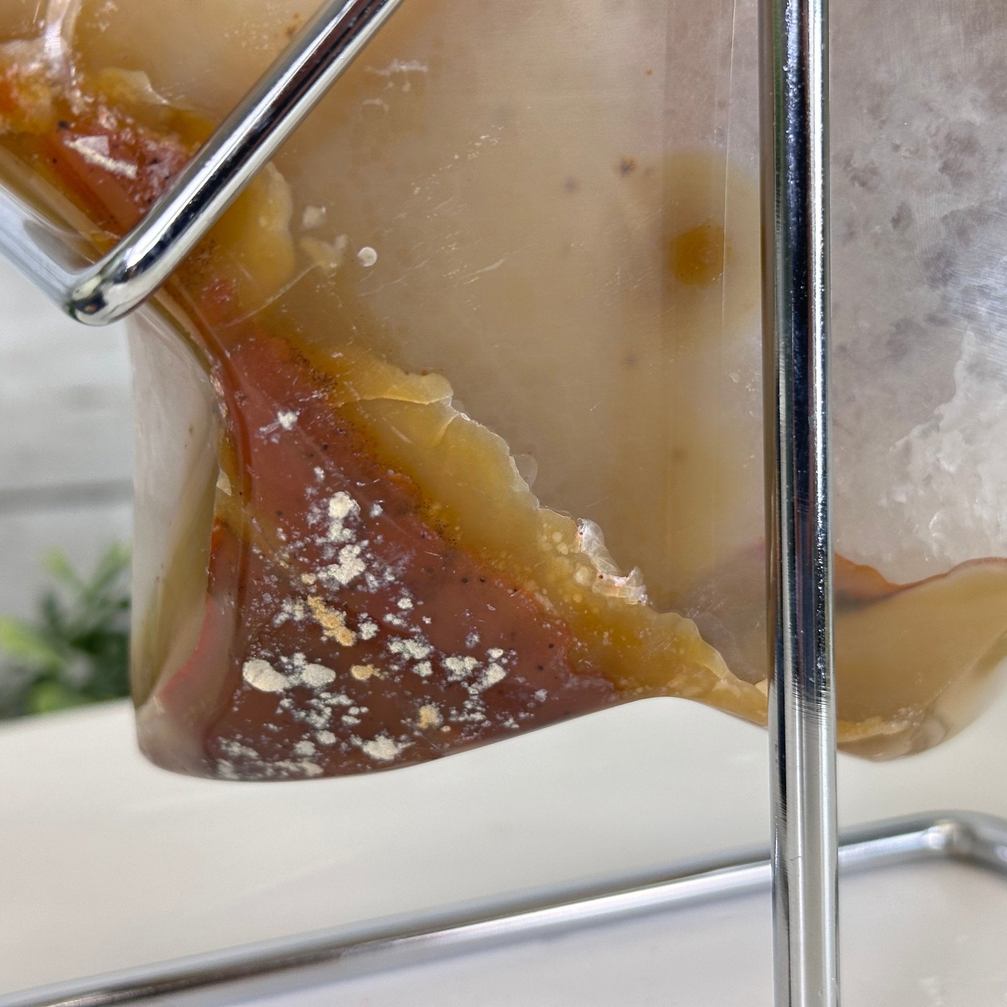 Polished Agate Star on a Metal Stand, 3.3 lbs & 6.9" Tall #5273-0018 - Brazil GemsBrazil GemsPolished Agate Star on a Metal Stand, 3.3 lbs & 6.9" Tall #5273-0018Stars5273-0018