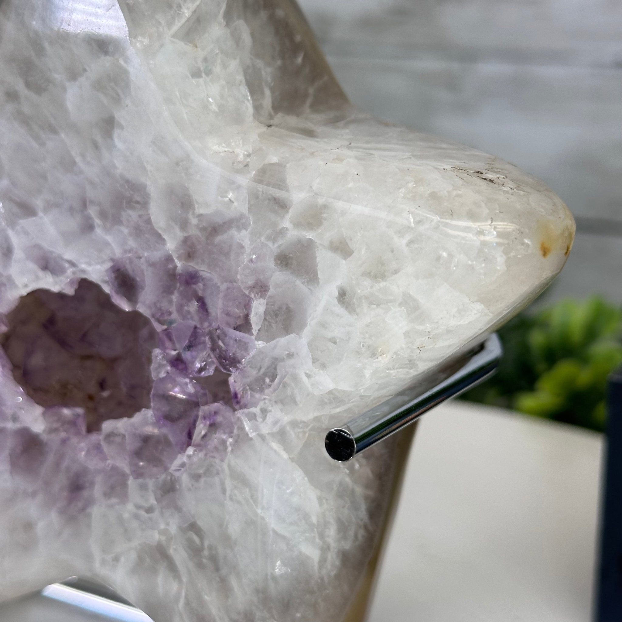 Polished Agate Star on a Metal Stand, 3.3 lbs & 6.9" Tall #5273-0018 - Brazil GemsBrazil GemsPolished Agate Star on a Metal Stand, 3.3 lbs & 6.9" Tall #5273-0018Stars5273-0018