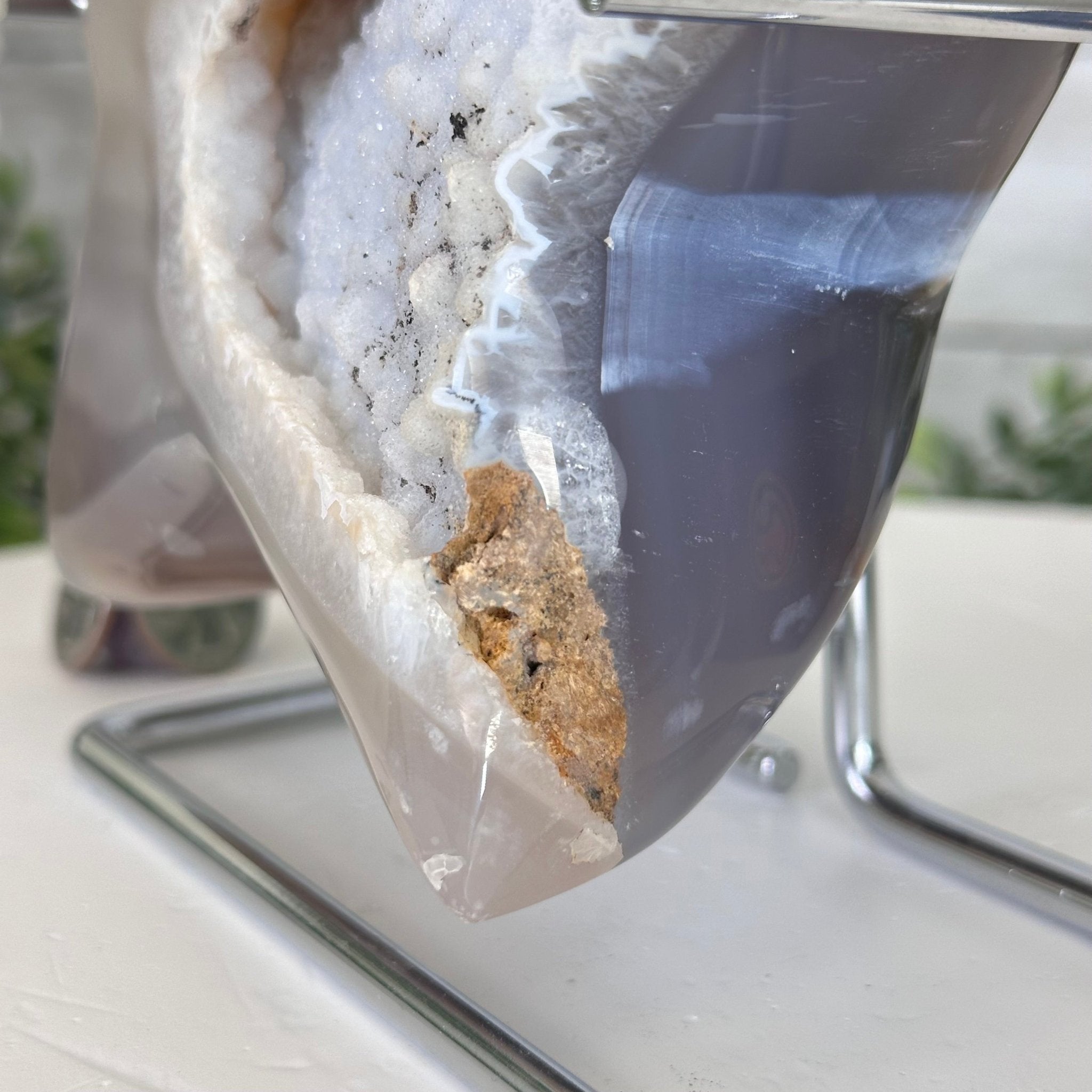Polished Agate Star on a Metal Stand, 3.6 lbs & 6.7" Tall #5273-0020 - Brazil GemsBrazil GemsPolished Agate Star on a Metal Stand, 3.6 lbs & 6.7" Tall #5273-0020Stars5273-0020