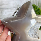Polished Agate Star on a Metal Stand, 3.6 lbs & 6.7" Tall #5273-0020 - Brazil GemsBrazil GemsPolished Agate Star on a Metal Stand, 3.6 lbs & 6.7" Tall #5273-0020Stars5273-0020