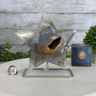 Polished Agate Star on a Metal Stand, 3.6 lbs & 7.3" Tall #5273-0019 - Brazil GemsBrazil GemsPolished Agate Star on a Metal Stand, 3.6 lbs & 7.3" Tall #5273-0019Stars5273-0019