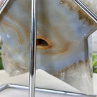 Polished Agate Star on a Metal Stand, 3.6 lbs & 7.3" Tall #5273-0019 - Brazil GemsBrazil GemsPolished Agate Star on a Metal Stand, 3.6 lbs & 7.3" Tall #5273-0019Stars5273-0019