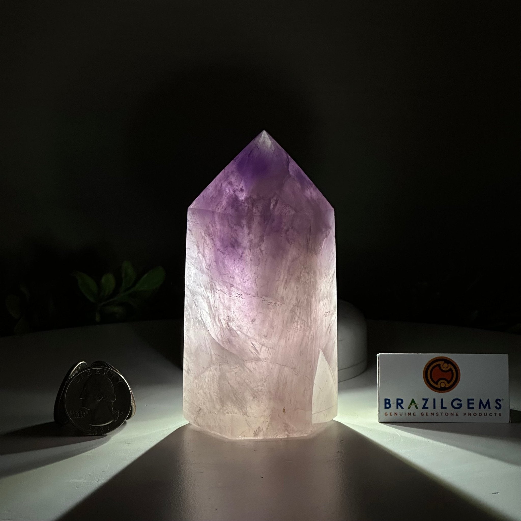 Polished Amethyst Crystal Tower, 4.2" Tall #3106AM - 003 - Brazil GemsBrazil GemsPolished Amethyst Crystal Tower, 4.2" Tall #3106AM - 003Crystal Points3106AM - 003