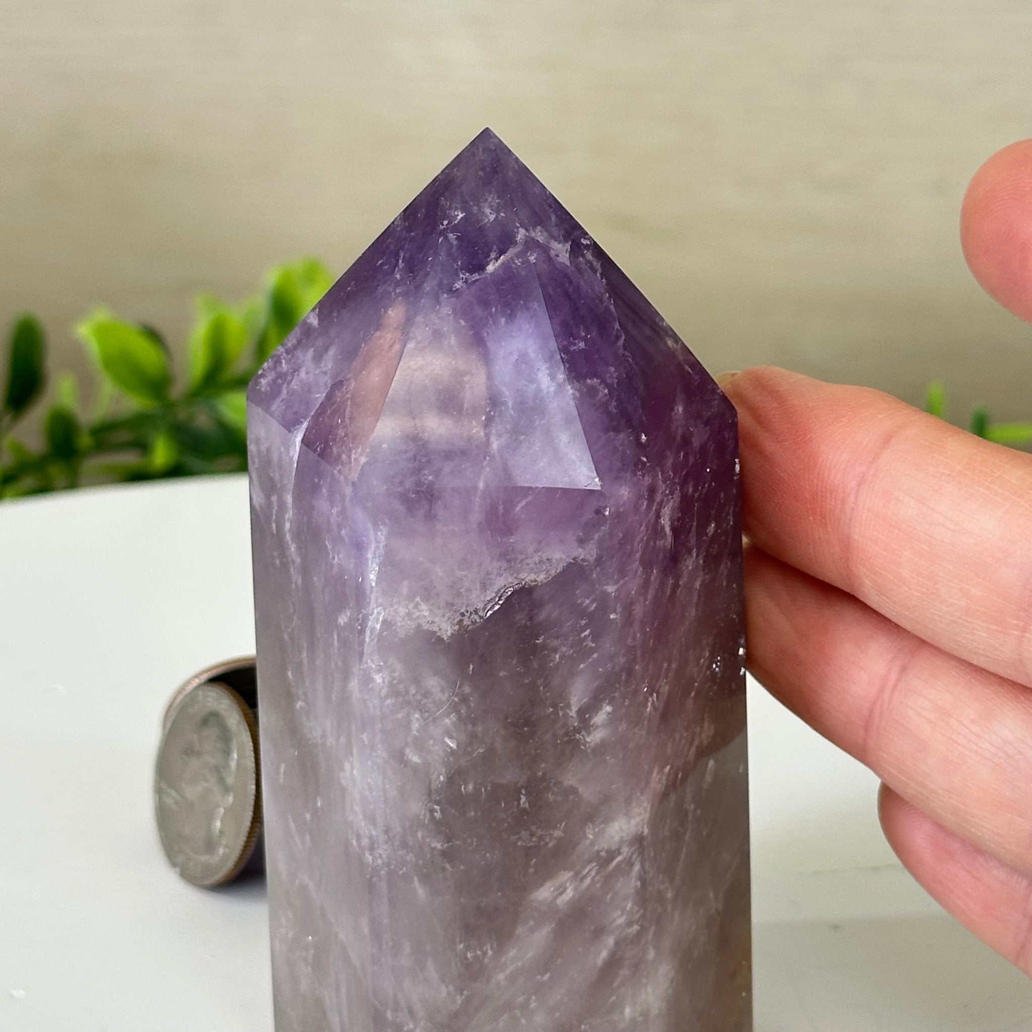 Polished Amethyst Crystal Tower, 4.2" Tall #3106AM - 003 - Brazil GemsBrazil GemsPolished Amethyst Crystal Tower, 4.2" Tall #3106AM - 003Crystal Points3106AM - 003
