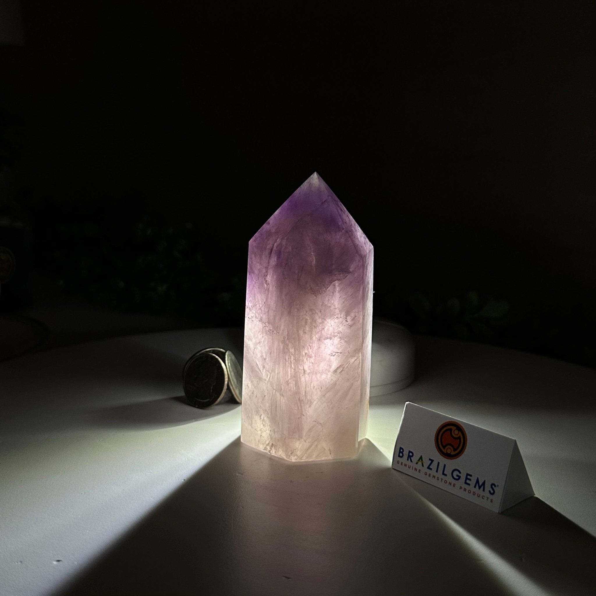 Polished Amethyst Crystal Tower, 4.2" Tall #3106AM - 003 - Brazil GemsBrazil GemsPolished Amethyst Crystal Tower, 4.2" Tall #3106AM - 003Crystal Points3106AM - 003