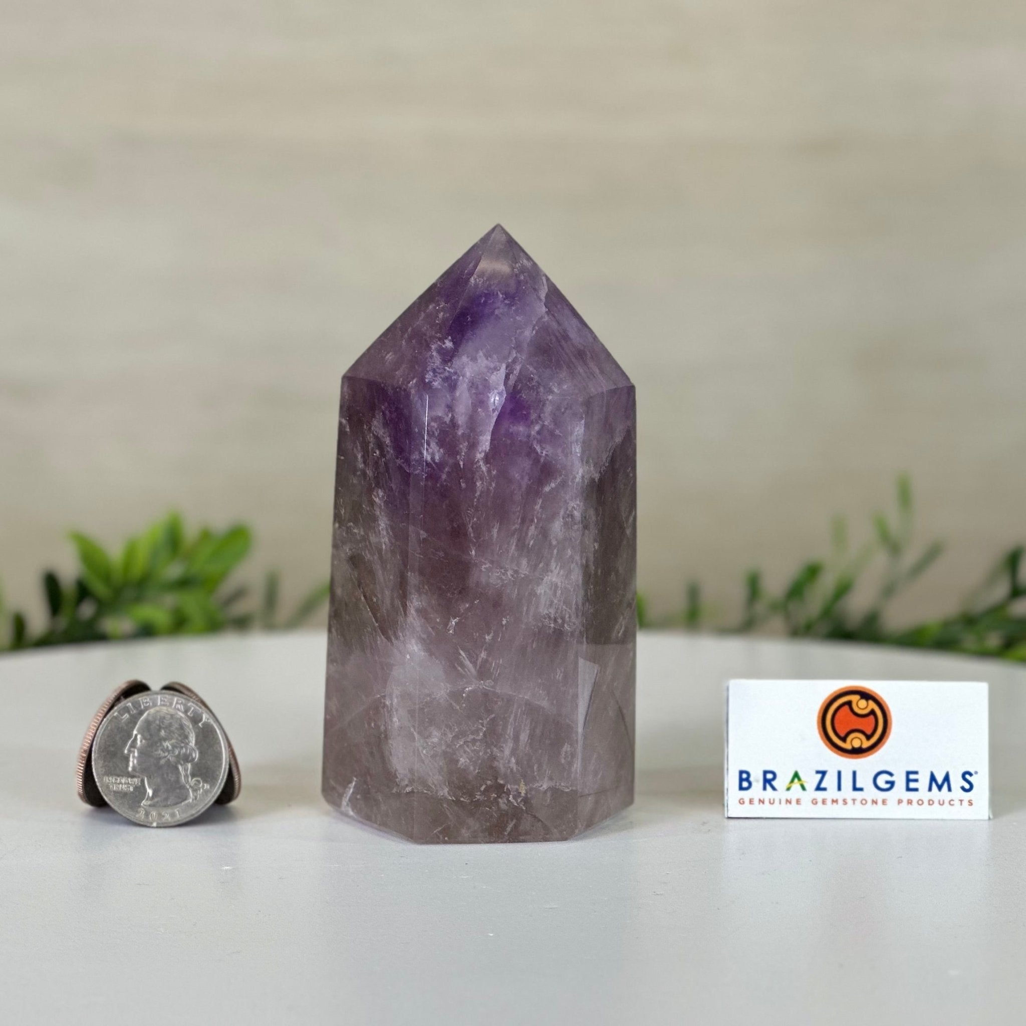 Polished Amethyst Crystal Tower, 4.2" Tall #3106AM - 003 - Brazil GemsBrazil GemsPolished Amethyst Crystal Tower, 4.2" Tall #3106AM - 003Crystal Points3106AM - 003