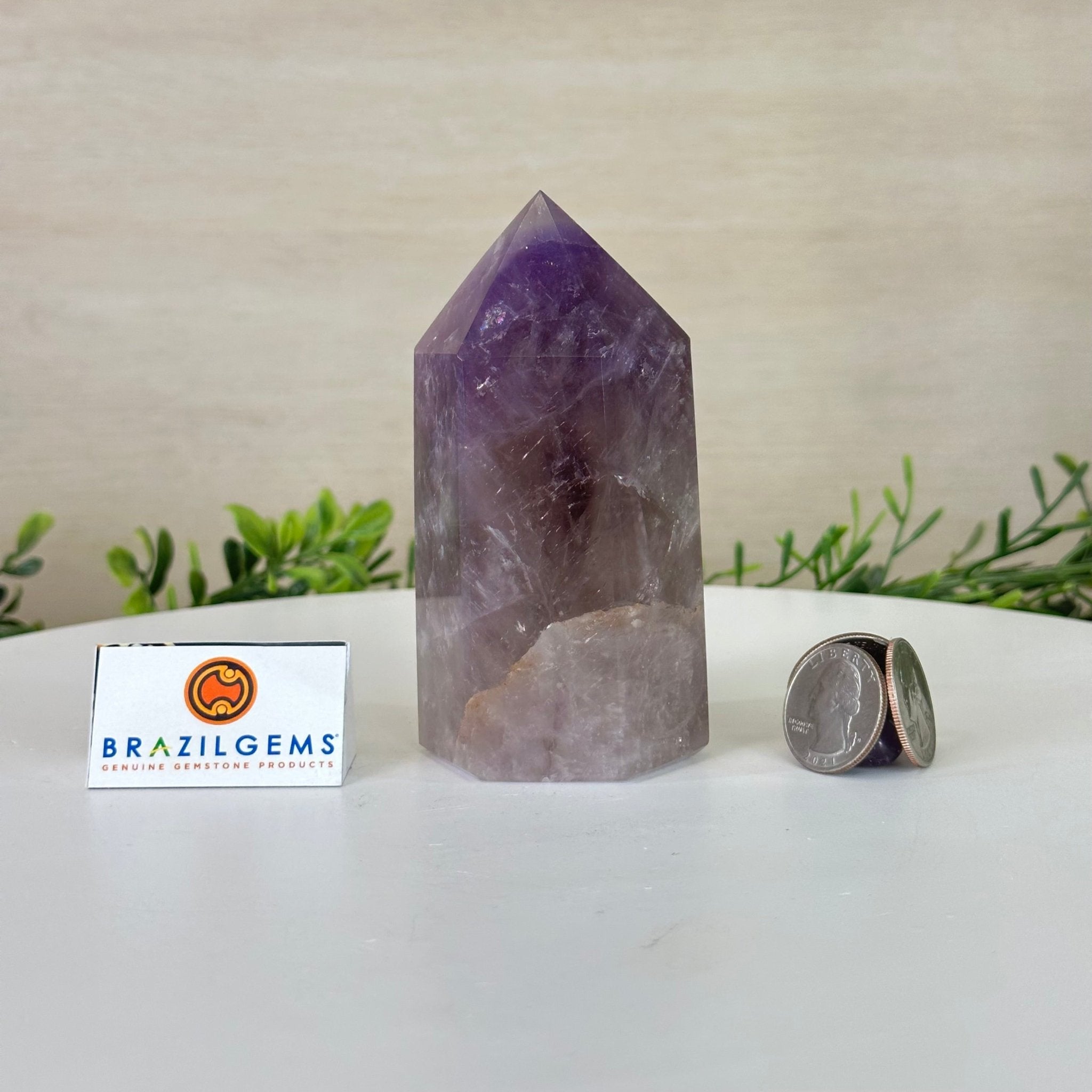 Polished Amethyst Crystal Tower, 4.2" Tall #3106AM - 003 - Brazil GemsBrazil GemsPolished Amethyst Crystal Tower, 4.2" Tall #3106AM - 003Crystal Points3106AM - 003