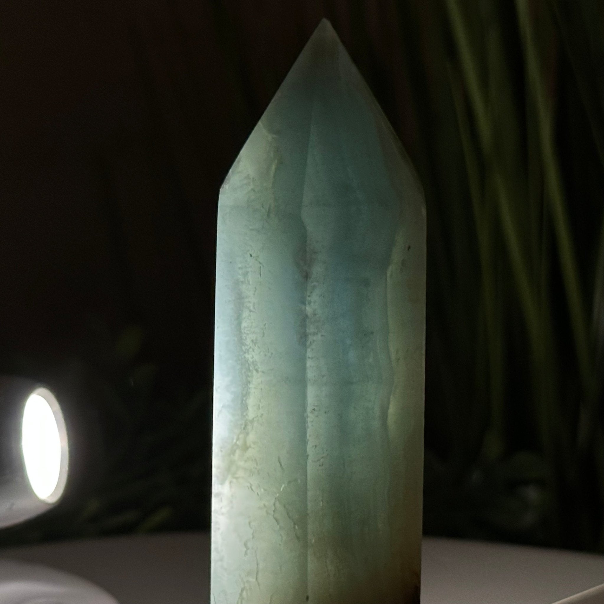 Polished Blue Onyx Crystal Tower 5.6" Tall #3106BX - 002 - Brazil GemsBrazil GemsPolished Blue Onyx Crystal Tower 5.6" Tall #3106BX - 002Crystal Points3106BX - 002