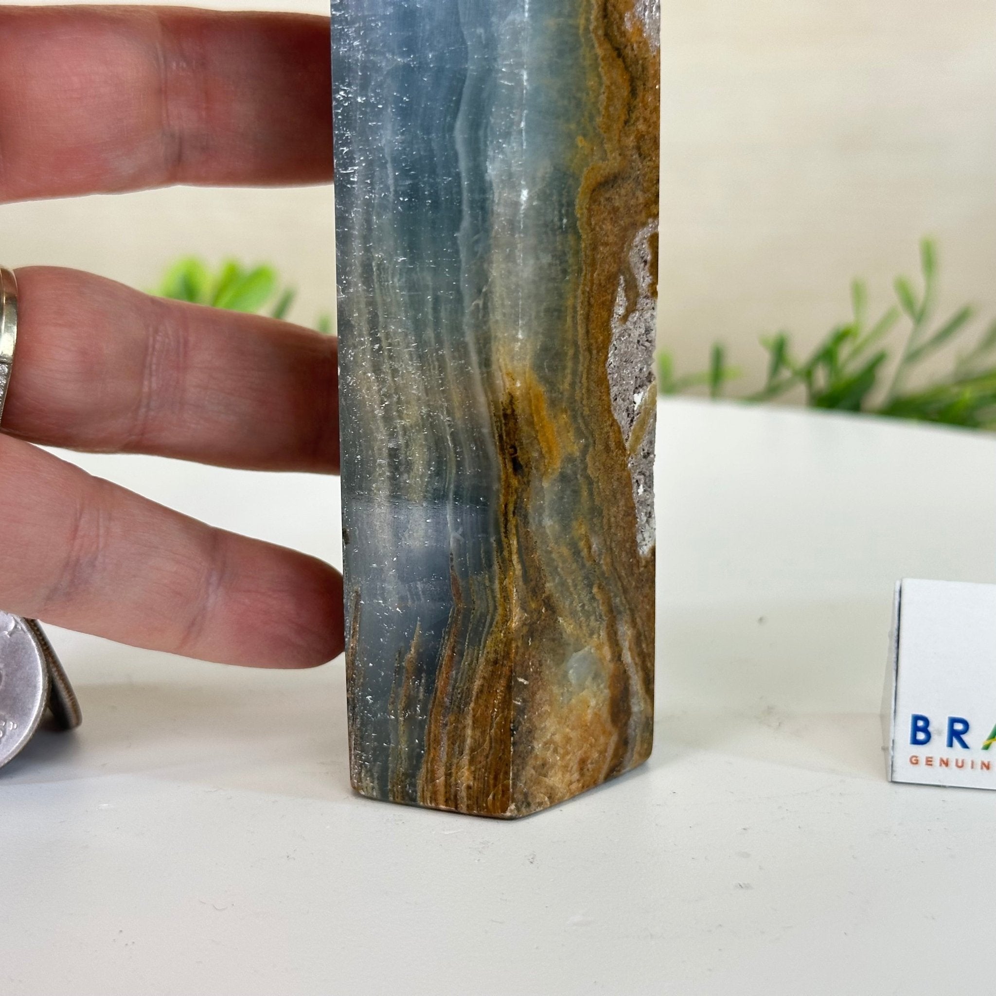 Polished Blue Onyx Crystal Tower 5.6" Tall #3106BX - 002 - Brazil GemsBrazil GemsPolished Blue Onyx Crystal Tower 5.6" Tall #3106BX - 002Crystal Points3106BX - 002