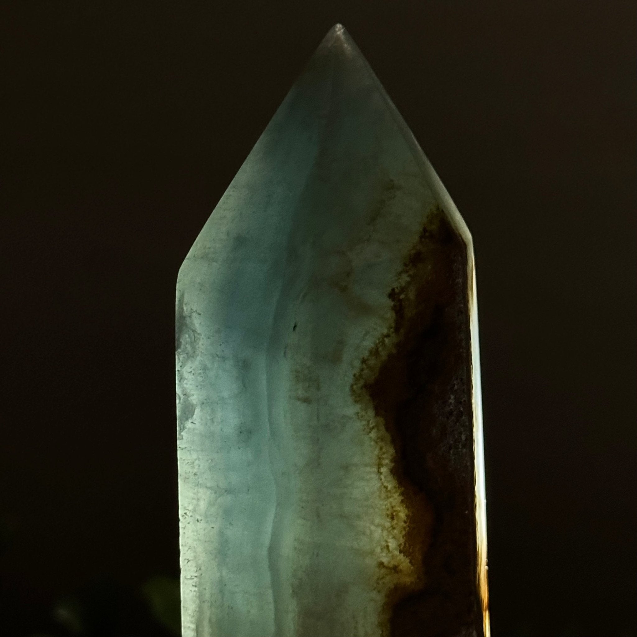 Polished Blue Onyx Crystal Tower 5.6" Tall #3106BX - 002 - Brazil GemsBrazil GemsPolished Blue Onyx Crystal Tower 5.6" Tall #3106BX - 002Crystal Points3106BX - 002