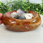Polished Brazilian Carnelian Crystal Bowl w/ Tumbled Gemstones, 3.2 lbs Model #3350CA-005 by Brazil Gems - Brazil GemsBrazil GemsPolished Brazilian Carnelian Crystal Bowl w/ Tumbled Gemstones, 3.2 lbs Model #3350CA-005 by Brazil GemsBowls3350CA-005