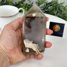 Polished Brazilian Drusy Agate Crystal Point, 0.81 lbs & 5.2" Tall, Model #3106NA-007 - Brazil GemsBrazil GemsPolished Brazilian Drusy Agate Crystal Point, 0.81 lbs & 5.2" Tall, Model #3106NA-007Crystal Points3106NA-007