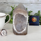 Polished Brazilian Drusy Agate Crystal Point, 0.81 lbs & 5.2" Tall, Model #3106NA-007 - Brazil GemsBrazil GemsPolished Brazilian Drusy Agate Crystal Point, 0.81 lbs & 5.2" Tall, Model #3106NA-007Crystal Points3106NA-007