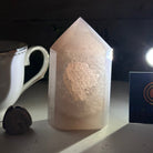 Polished Brazilian Drusy Agate Crystal Point, 0.85 lbs & 4.2" Tall, Model #3106NA-008 - Brazil GemsBrazil GemsPolished Brazilian Drusy Agate Crystal Point, 0.85 lbs & 4.2" Tall, Model #3106NA-008Crystal Points3106NA-008