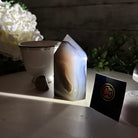 Polished Brazilian Drusy Agate Crystal Point, 0.87 lbs & 4" Tall, Model #3106NA-009 - Brazil GemsBrazil GemsPolished Brazilian Drusy Agate Crystal Point, 0.87 lbs & 4" Tall, Model #3106NA-009Crystal Points3106NA-009