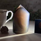 Polished Brazilian Drusy Agate Crystal Point, 0.87 lbs & 4" Tall, Model #3106NA-009 - Brazil GemsBrazil GemsPolished Brazilian Drusy Agate Crystal Point, 0.87 lbs & 4" Tall, Model #3106NA-009Crystal Points3106NA-009