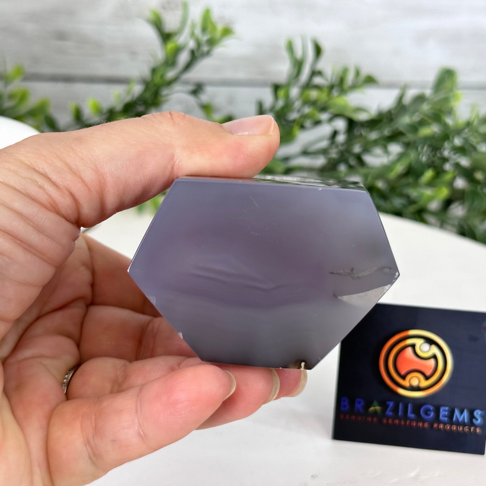 Polished Brazilian Drusy Agate Crystal Point, 1.1 lbs & 4.3" Tall, Model #3106NA-012 by Brazil Gems - Brazil GemsBrazil GemsPolished Brazilian Drusy Agate Crystal Point, 1.1 lbs & 4.3" Tall, Model #3106NA-012 by Brazil GemsCrystal Points3106NA-012