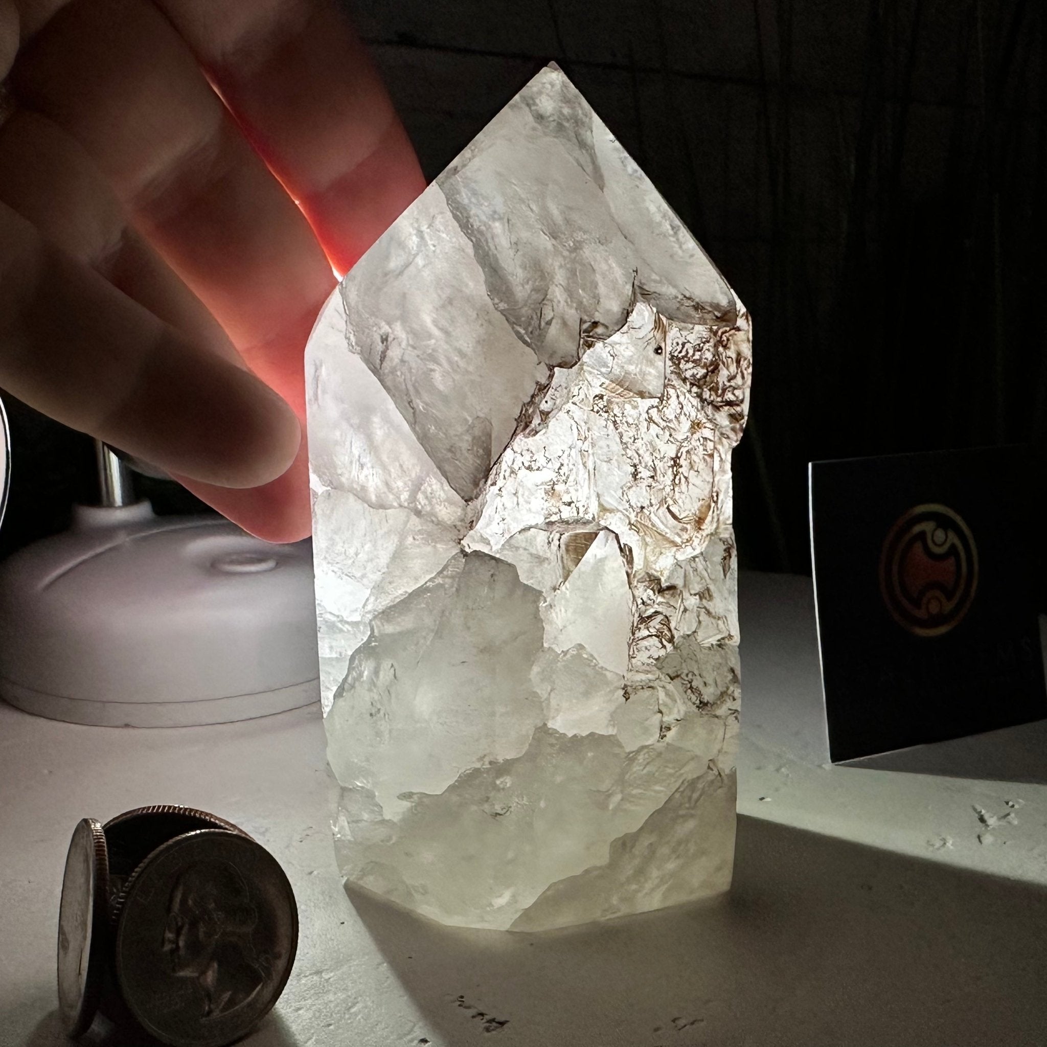 Polished Brazilian Drusy Agate Crystal Point, 1.14 lbs & 4.2" Tall, Model #3106NA-013 by Brazil Gems - Brazil GemsBrazil GemsPolished Brazilian Drusy Agate Crystal Point, 1.14 lbs & 4.2" Tall, Model #3106NA-013 by Brazil GemsCrystal Points3106NA-013