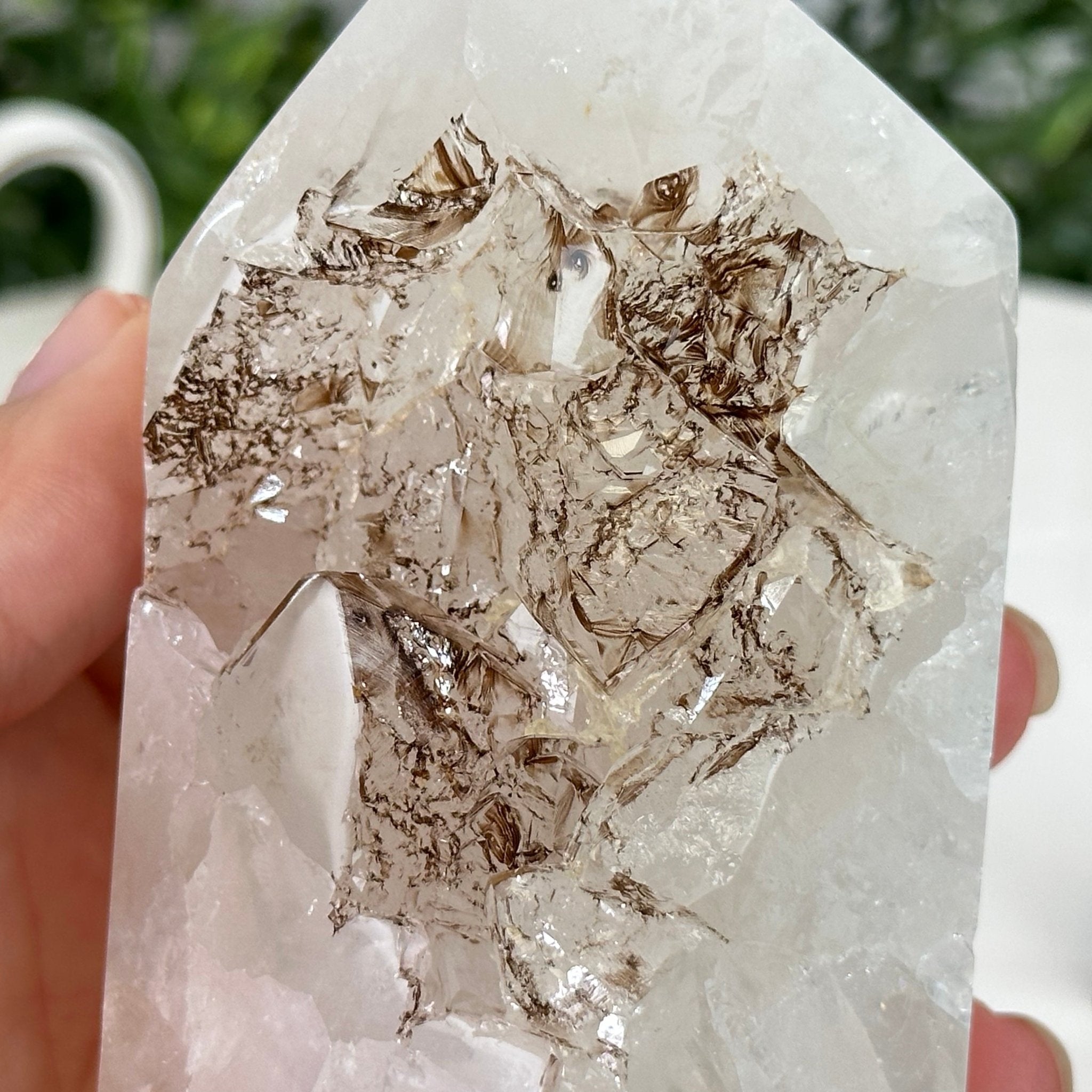 Polished Brazilian Drusy Agate Crystal Point, 1.14 lbs & 4.2" Tall, Model #3106NA-013 by Brazil Gems - Brazil GemsBrazil GemsPolished Brazilian Drusy Agate Crystal Point, 1.14 lbs & 4.2" Tall, Model #3106NA-013 by Brazil GemsCrystal Points3106NA-013