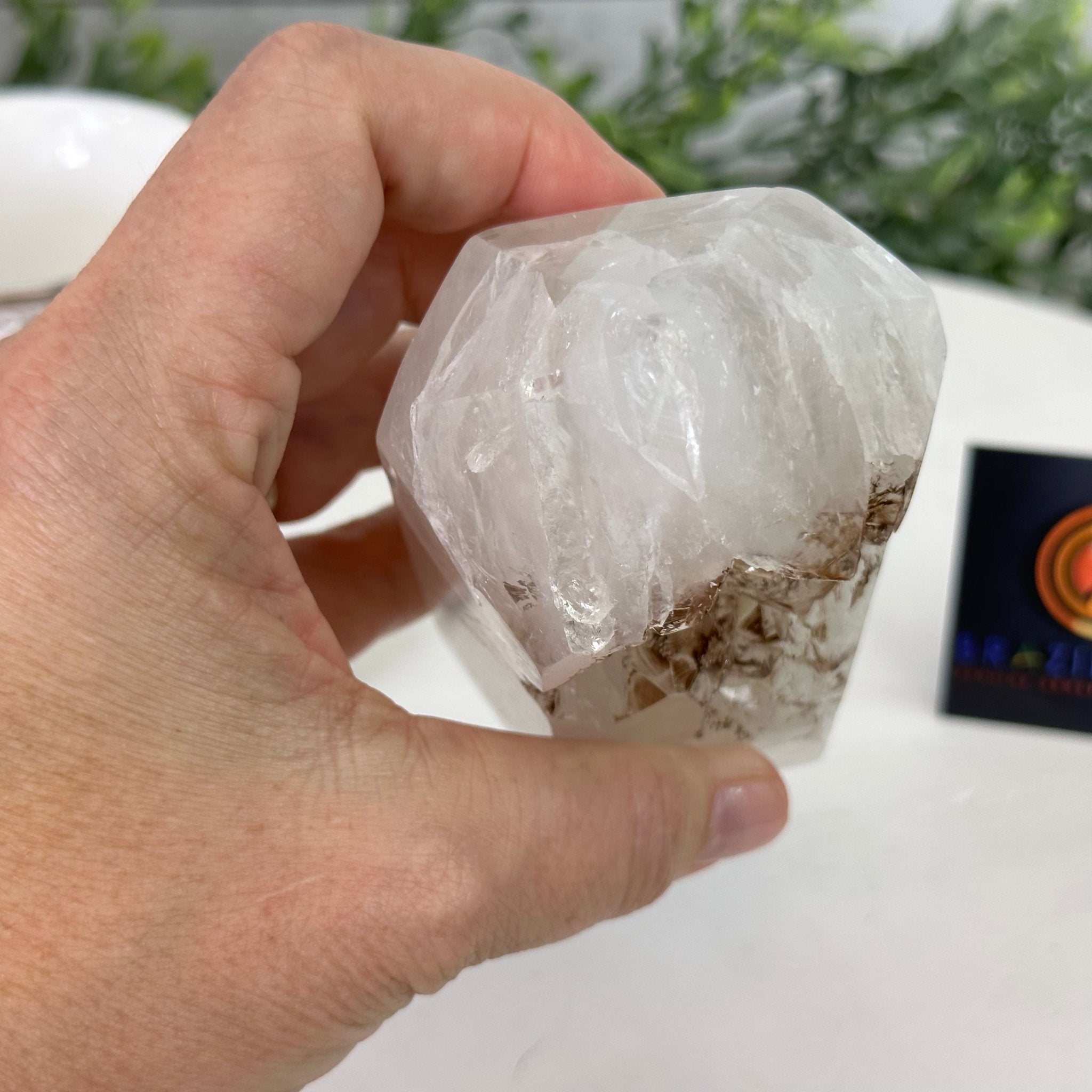 Polished Brazilian Drusy Agate Crystal Point, 1.14 lbs & 4.2" Tall, Model #3106NA-013 by Brazil Gems - Brazil GemsBrazil GemsPolished Brazilian Drusy Agate Crystal Point, 1.14 lbs & 4.2" Tall, Model #3106NA-013 by Brazil GemsCrystal Points3106NA-013