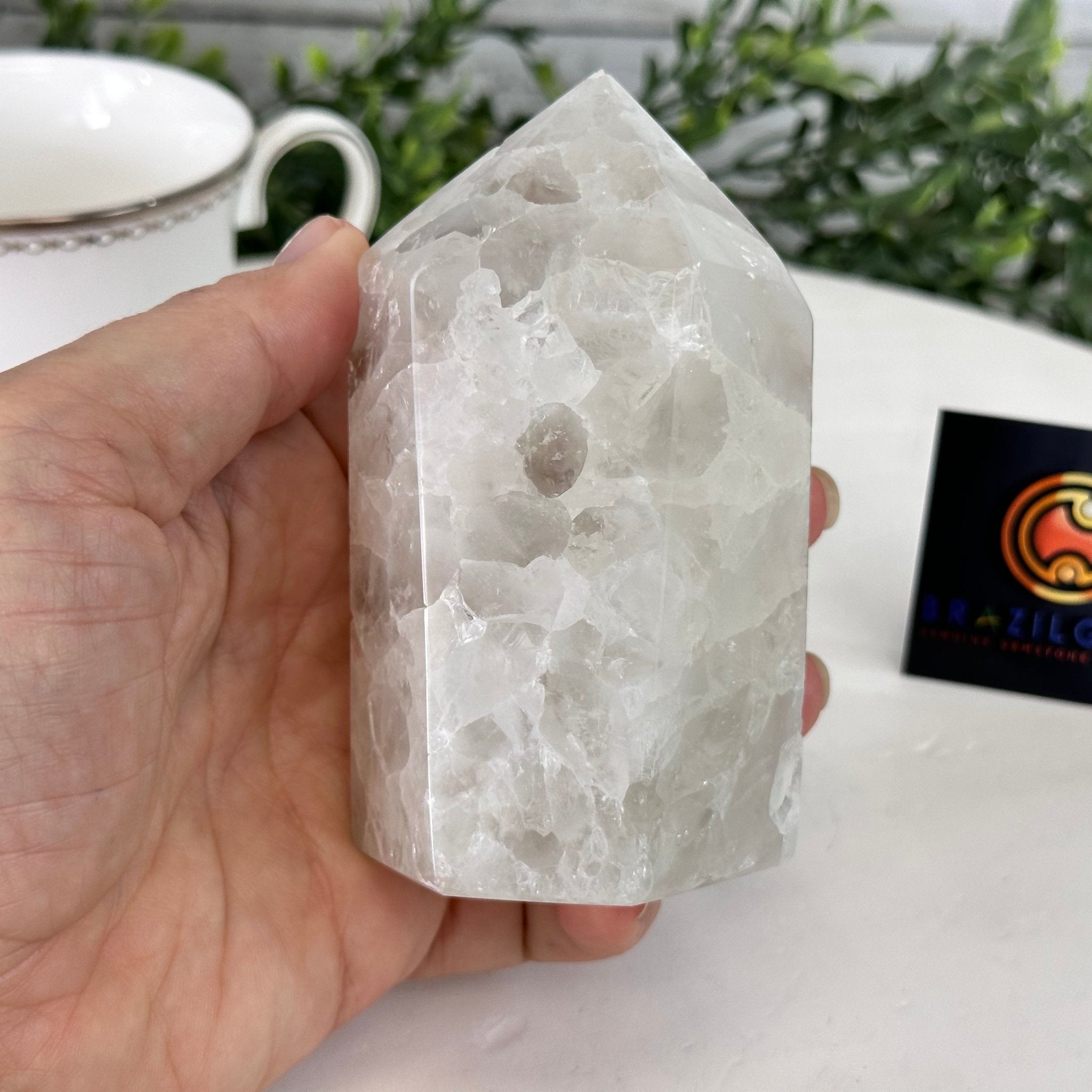 Polished Brazilian Drusy Agate Crystal Point, 1.14 lbs & 4.2" Tall, Model #3106NA-013 by Brazil Gems - Brazil GemsBrazil GemsPolished Brazilian Drusy Agate Crystal Point, 1.14 lbs & 4.2" Tall, Model #3106NA-013 by Brazil GemsCrystal Points3106NA-013