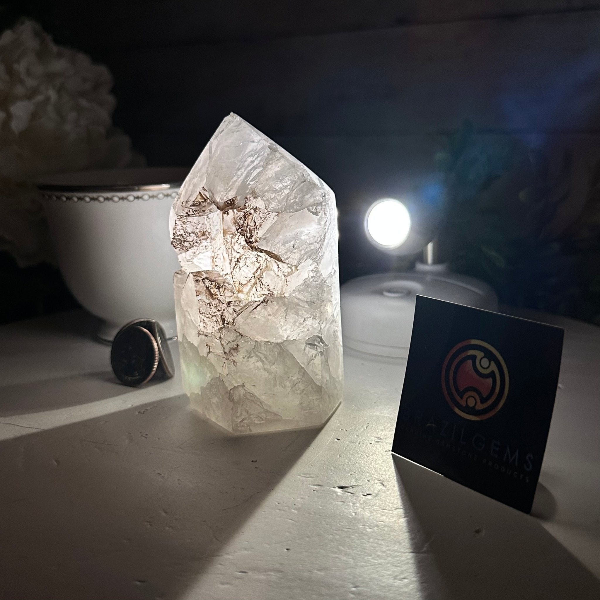 Polished Brazilian Drusy Agate Crystal Point, 1.14 lbs & 4.2" Tall, Model #3106NA-013 by Brazil Gems - Brazil GemsBrazil GemsPolished Brazilian Drusy Agate Crystal Point, 1.14 lbs & 4.2" Tall, Model #3106NA-013 by Brazil GemsCrystal Points3106NA-013