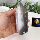 Polished Brazilian Drusy Agate Crystal Point, 1.35 lbs & 4.7" Tall, Model #3106NA-017 by Brazil Gems - Brazil GemsBrazil GemsPolished Brazilian Drusy Agate Crystal Point, 1.35 lbs & 4.7" Tall, Model #3106NA-017 by Brazil GemsCrystal Points3106NA-017