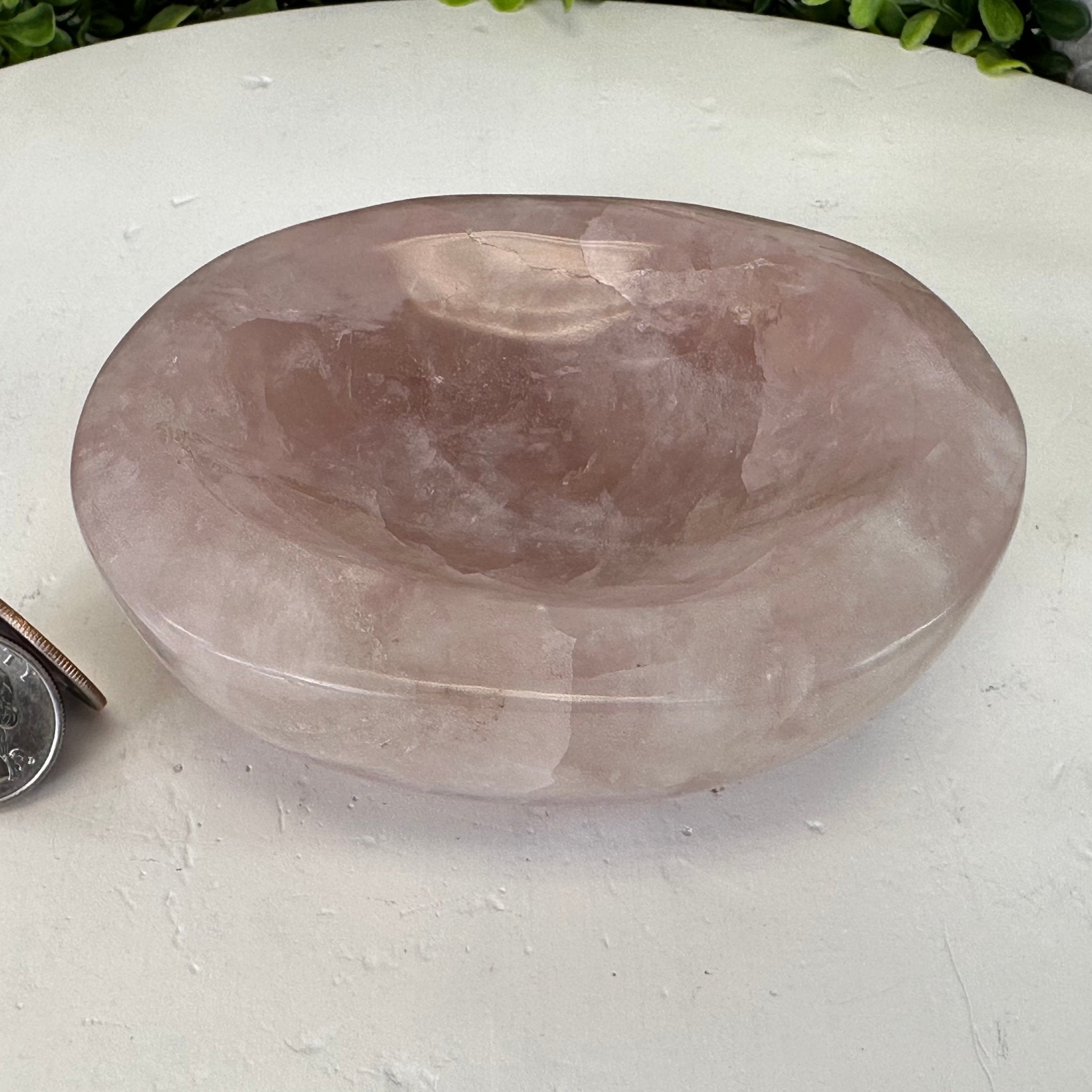 Polished Brazilian Rose Quartz Crystal Bowl w/ Tumbled Gemstones, 1.7 lbs Model #3350RQ-003 by Brazil Gems - Brazil GemsBrazil GemsPolished Brazilian Rose Quartz Crystal Bowl w/ Tumbled Gemstones, 1.7 lbs Model #3350RQ-003 by Brazil GemsBowls3350RQ-003