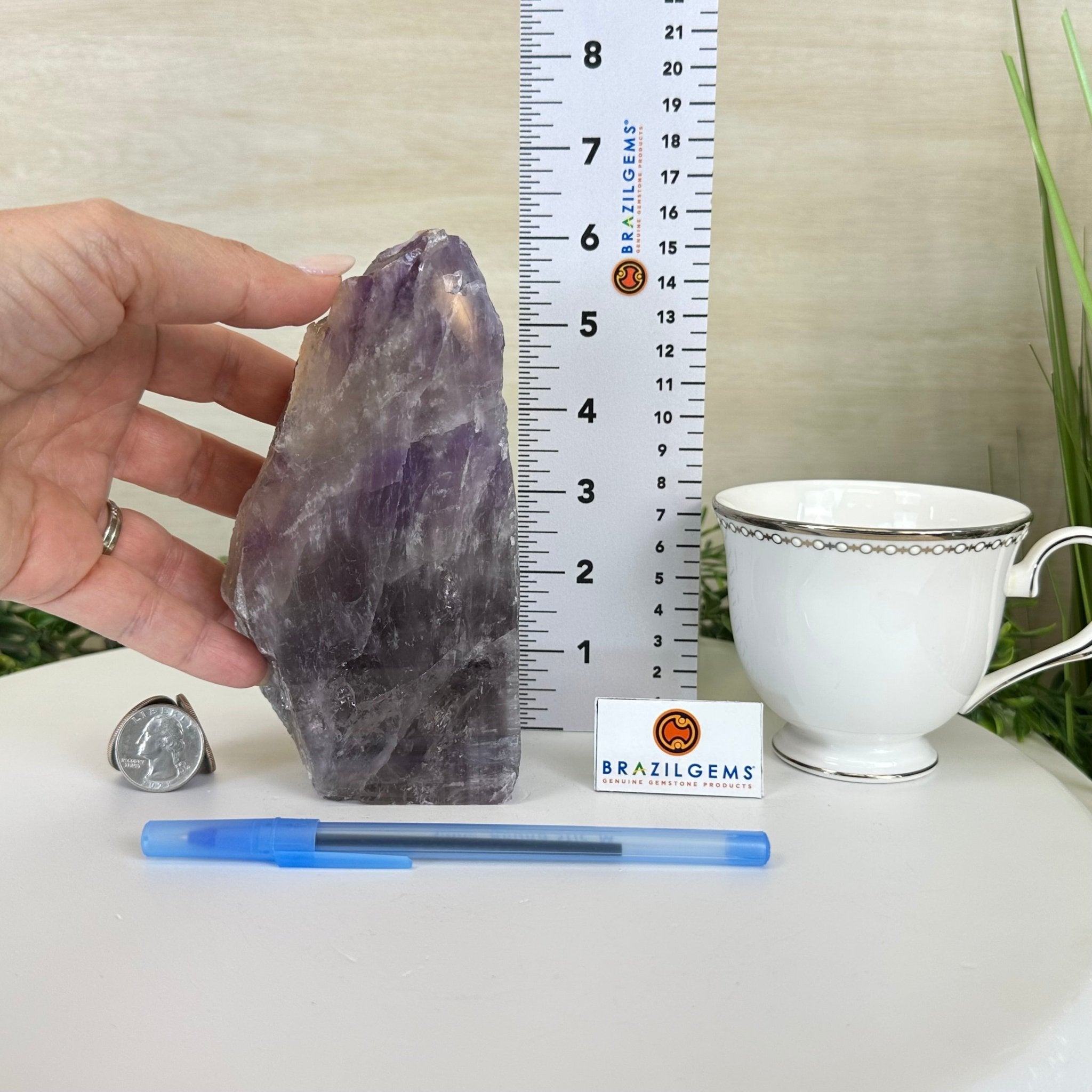 Polished Freeform Amethyst Gemstone, 2.5 lbs & 6.3” Tall #3303AM - 002 - Brazil GemsBrazil GemsPolished Freeform Amethyst Gemstone, 2.5 lbs & 6.3” Tall #3303AM - 002Freeform & Unique Shapes3303AM - 002