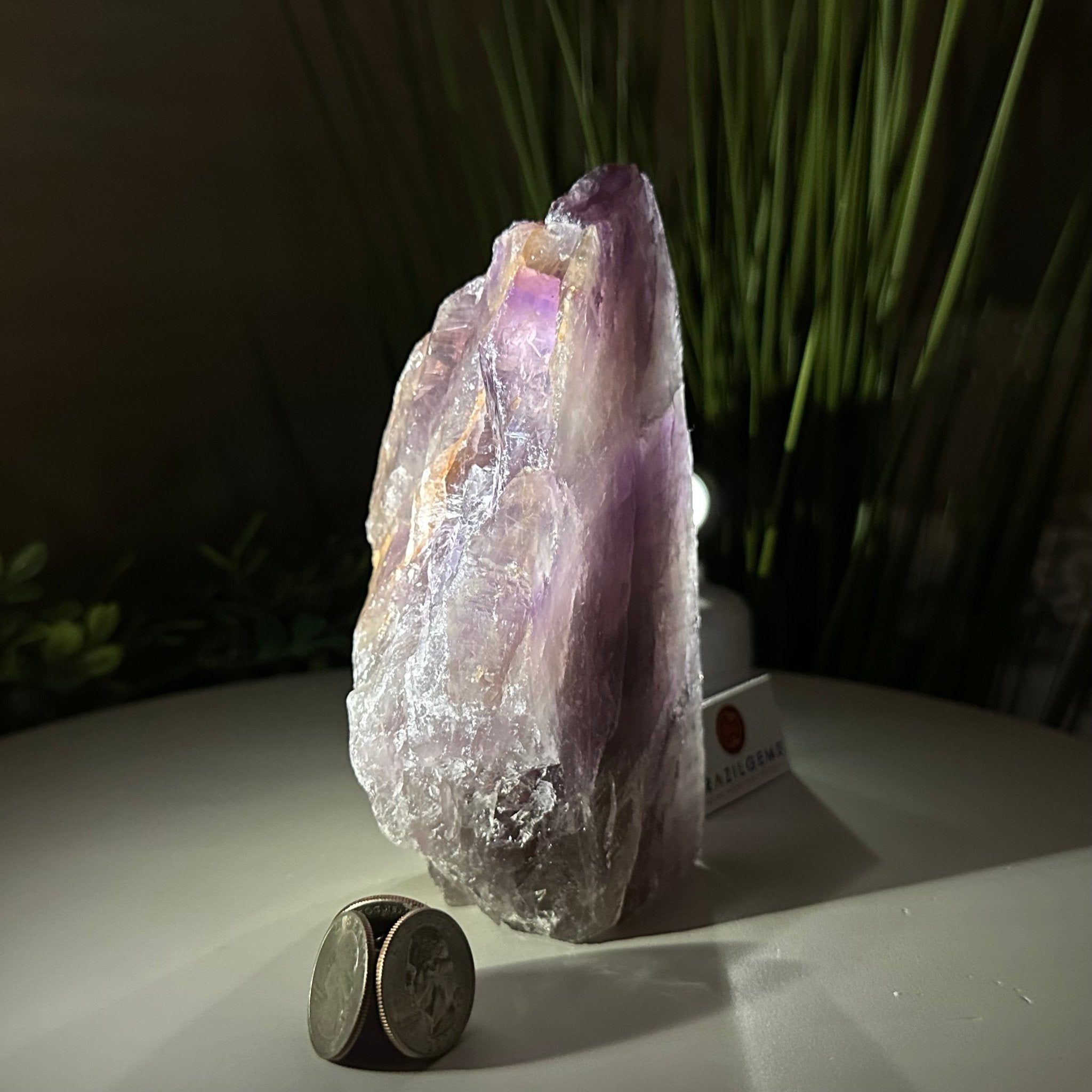 Polished Freeform Amethyst Gemstone, 2.5 lbs & 6.3” Tall #3303AM - 002 - Brazil GemsBrazil GemsPolished Freeform Amethyst Gemstone, 2.5 lbs & 6.3” Tall #3303AM - 002Freeform & Unique Shapes3303AM - 002