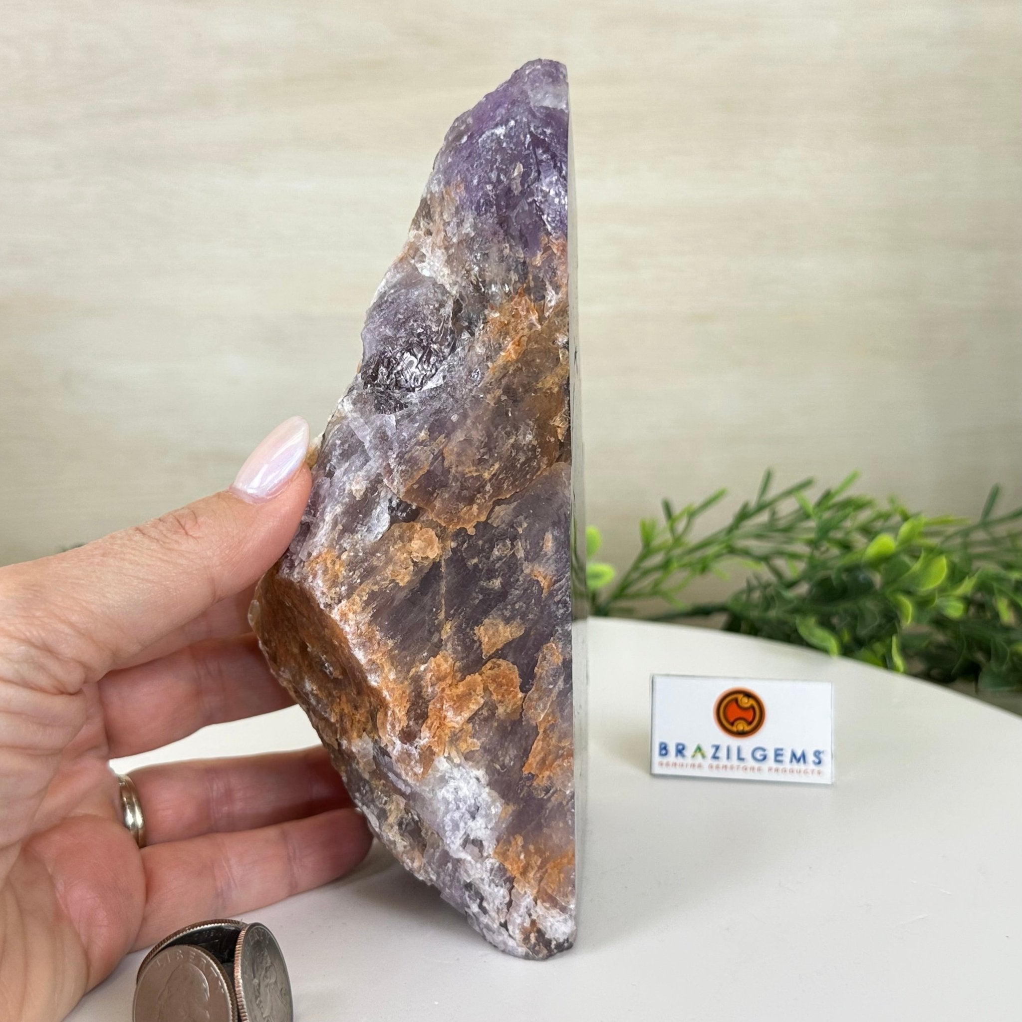 Polished Freeform Amethyst Gemstone, 2.6 lbs & 7” Tall #3303AM - 003 - Brazil GemsBrazil GemsPolished Freeform Amethyst Gemstone, 2.6 lbs & 7” Tall #3303AM - 003Freeform & Unique Shapes3303AM - 003