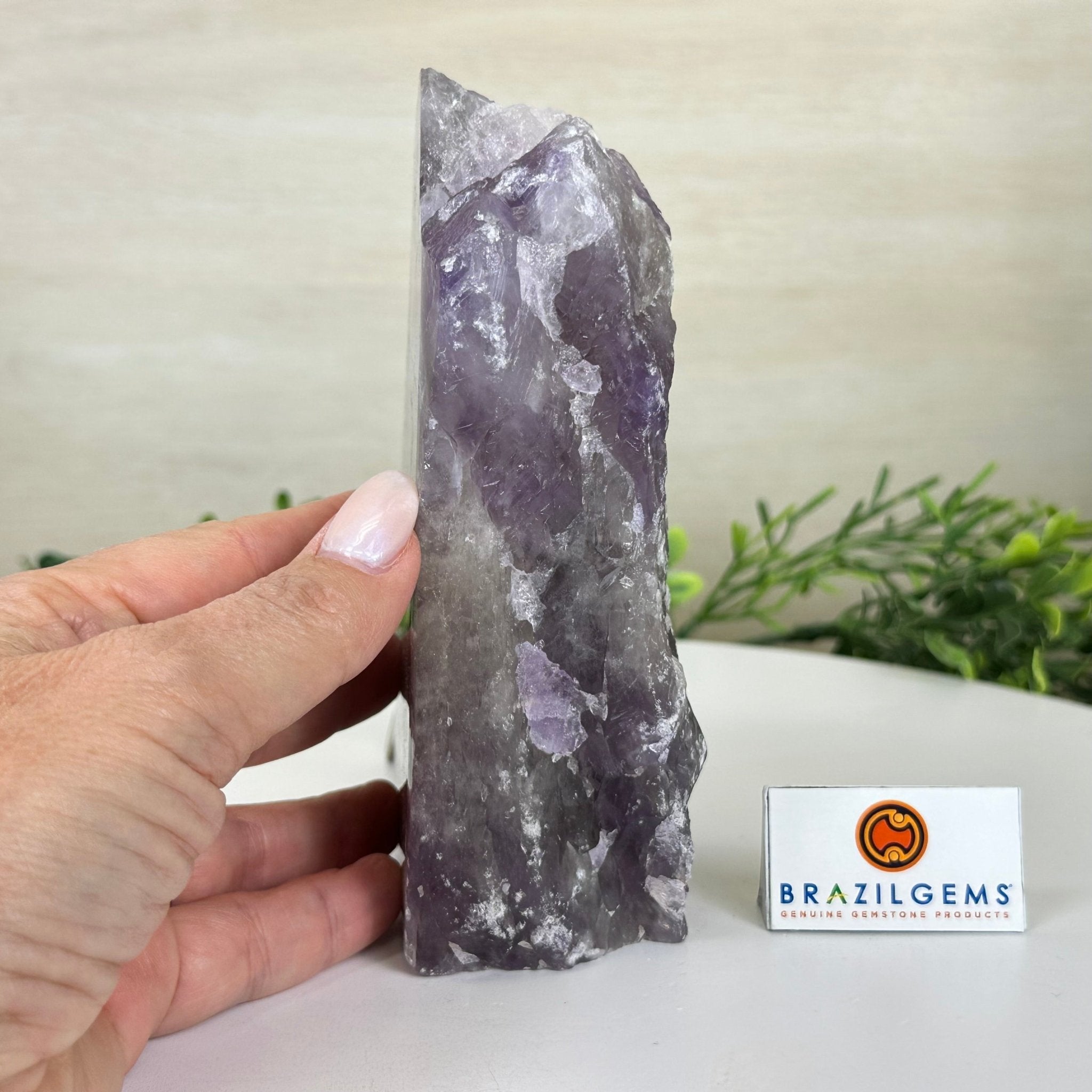 Polished Freeform Amethyst Gemstone, 2.9 lbs & 6.2” Tall #3303AM - 004 - Brazil GemsBrazil GemsPolished Freeform Amethyst Gemstone, 2.9 lbs & 6.2” Tall #3303AM - 004Freeform & Unique Shapes3303AM - 004
