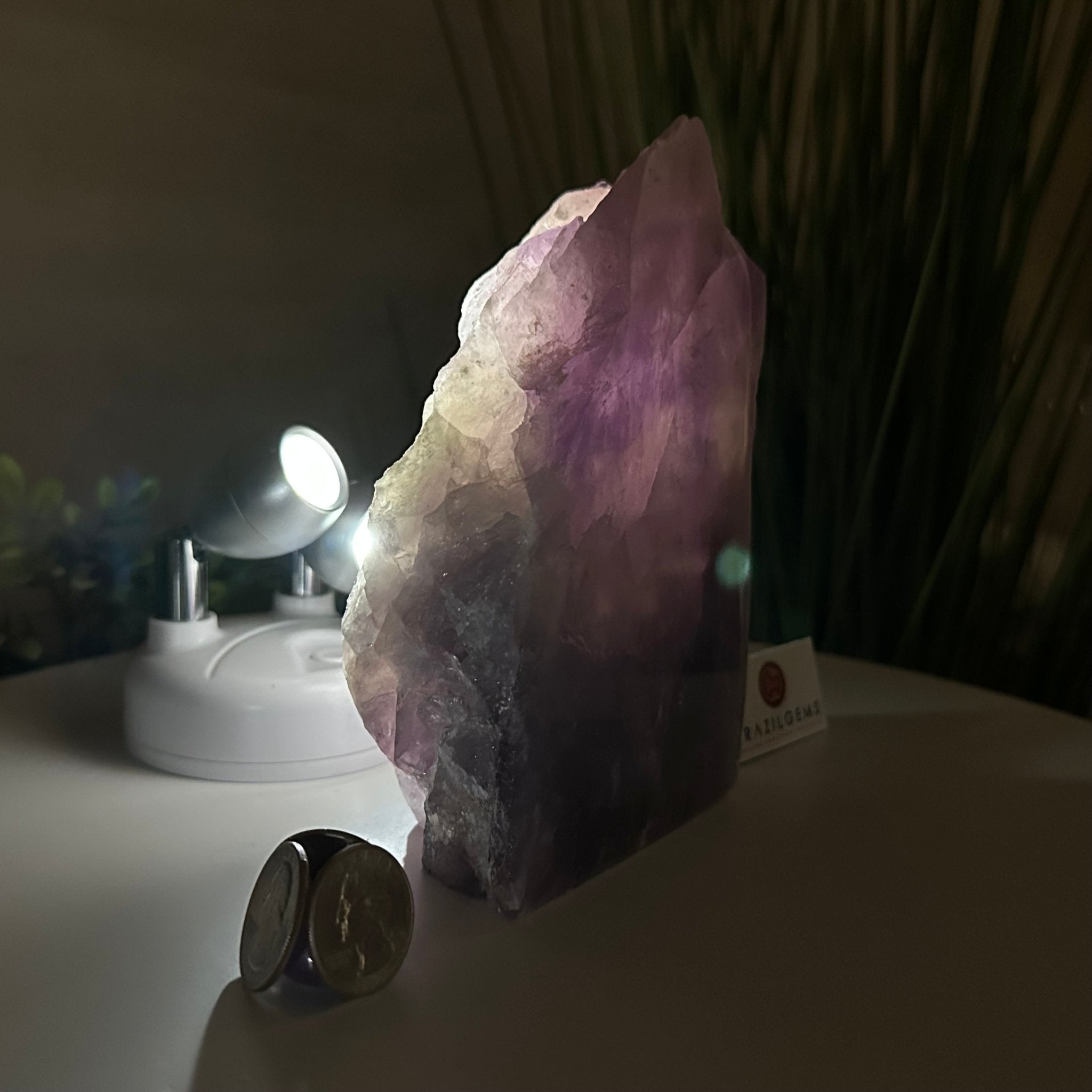 Polished Freeform Amethyst Gemstone, 2.9 lbs & 6.2” Tall #3303AM - 004 - Brazil GemsBrazil GemsPolished Freeform Amethyst Gemstone, 2.9 lbs & 6.2” Tall #3303AM - 004Freeform & Unique Shapes3303AM - 004