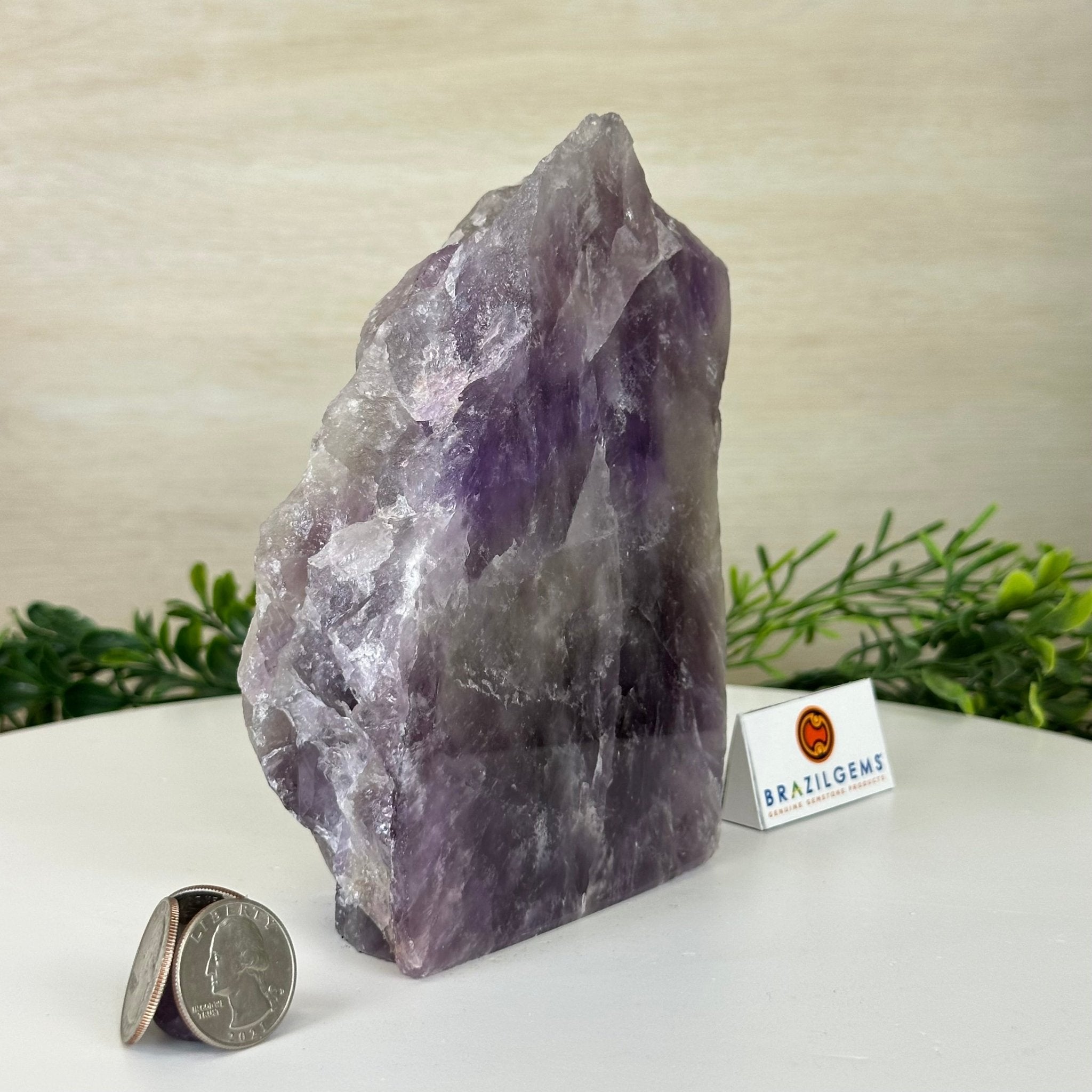 Polished Freeform Amethyst Gemstone, 2.9 lbs & 6.2” Tall #3303AM - 004 - Brazil GemsBrazil GemsPolished Freeform Amethyst Gemstone, 2.9 lbs & 6.2” Tall #3303AM - 004Freeform & Unique Shapes3303AM - 004