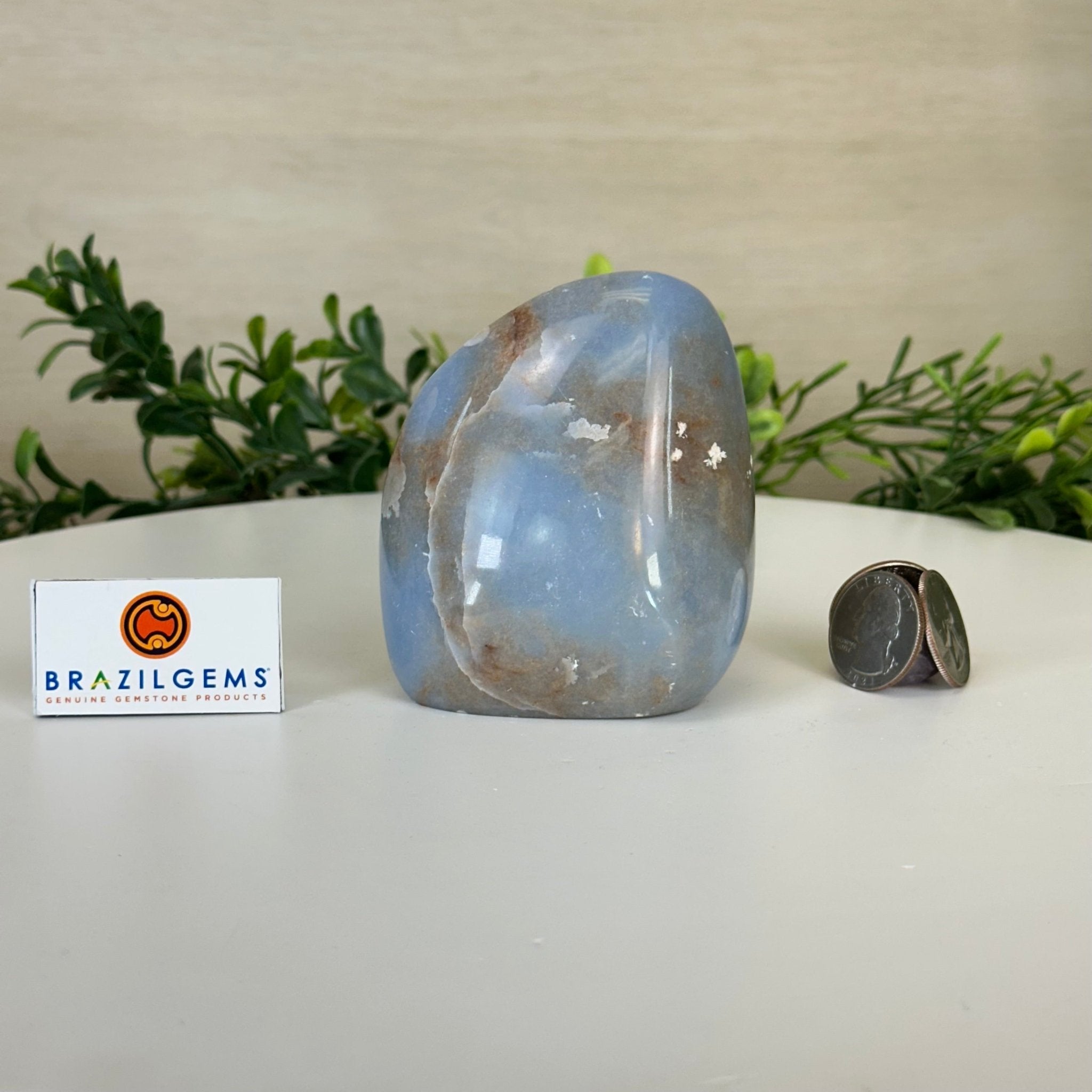 Polished Freeform Angelite Gemstone, 1 lb & 3.2” Tall #3301AL - 003 - Brazil GemsBrazil GemsPolished Freeform Angelite Gemstone, 1 lb & 3.2” Tall #3301AL - 003Freeform & Unique Shapes3301AL - 003