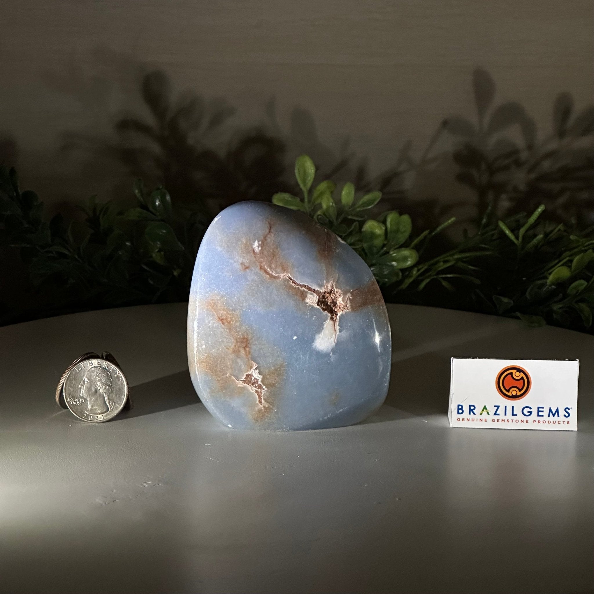 Polished Freeform Angelite Gemstone, 1 lb & 3.2” Tall #3301AL - 003 - Brazil GemsBrazil GemsPolished Freeform Angelite Gemstone, 1 lb & 3.2” Tall #3301AL - 003Freeform & Unique Shapes3301AL - 003