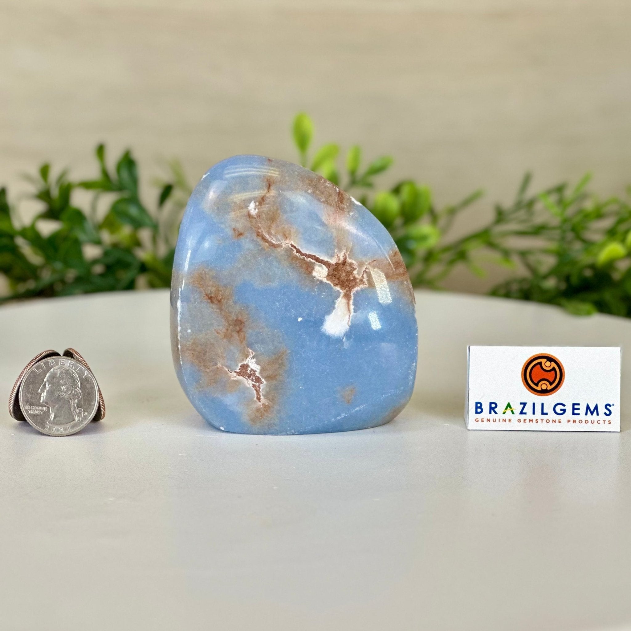 Polished Freeform Angelite Gemstone, 1 lb & 3.2” Tall #3301AL - 003 - Brazil GemsBrazil GemsPolished Freeform Angelite Gemstone, 1 lb & 3.2” Tall #3301AL - 003Freeform & Unique Shapes3301AL - 003