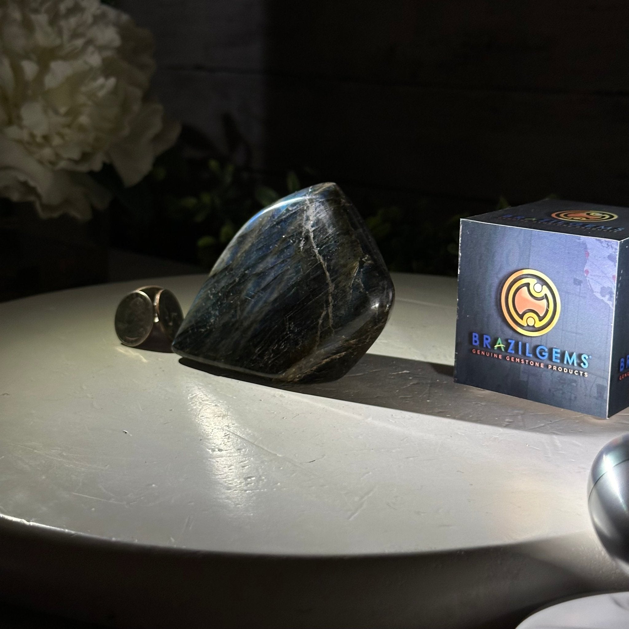 Polished Freeform Labradorite Gemstone, 1 lbs & 3” Tall #3301LB - 003 - Brazil GemsBrazil GemsPolished Freeform Labradorite Gemstone, 1 lbs & 3” Tall #3301LB - 003Freeform & Unique Shapes3301LB - 003