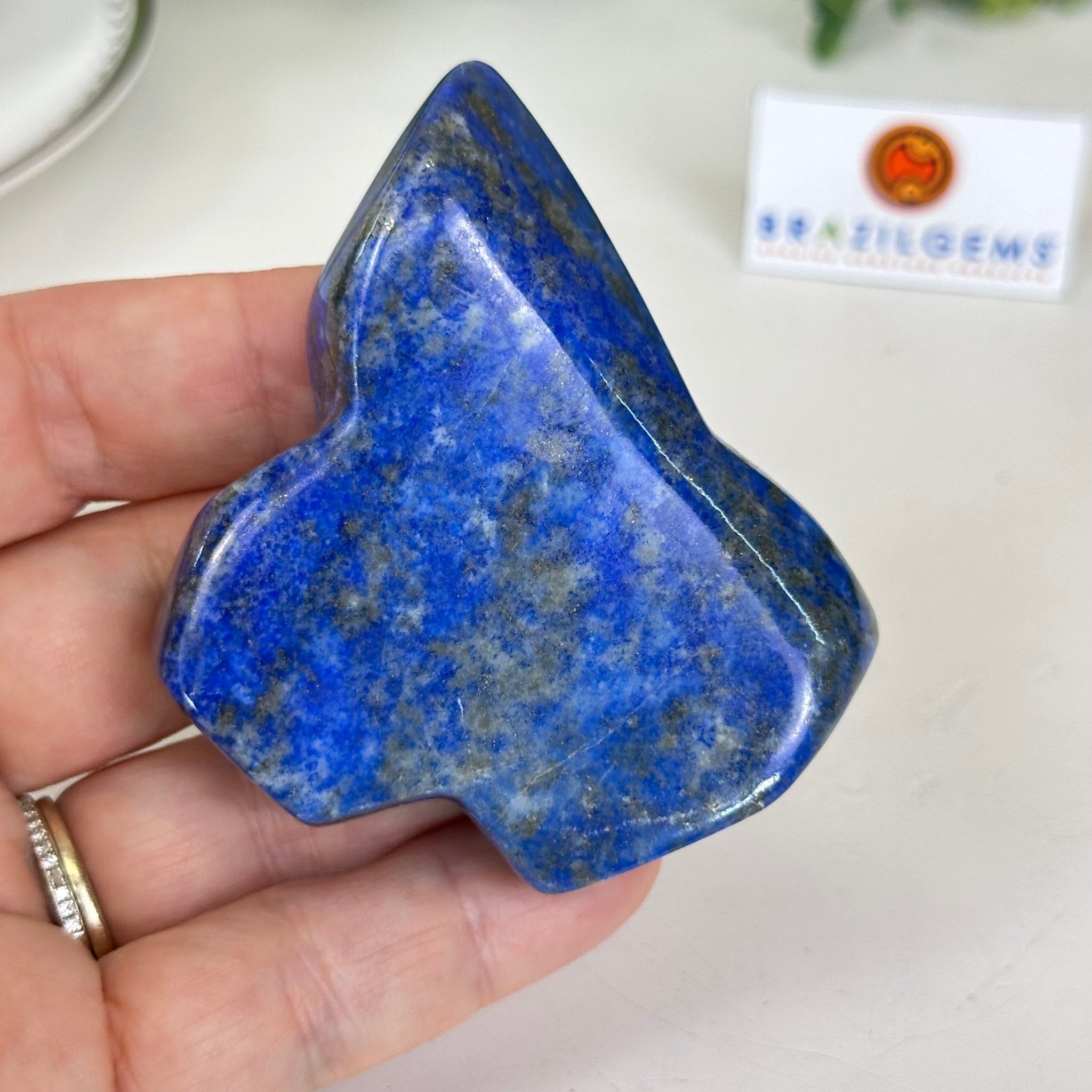 Polished Freeform Lapis Lazuli Palm Stone 3488LL - 009 - Brazil GemsBrazil GemsPolished Freeform Lapis Lazuli Palm Stone 3488LL - 009Freeform & Unique Shapes3488LL - 009