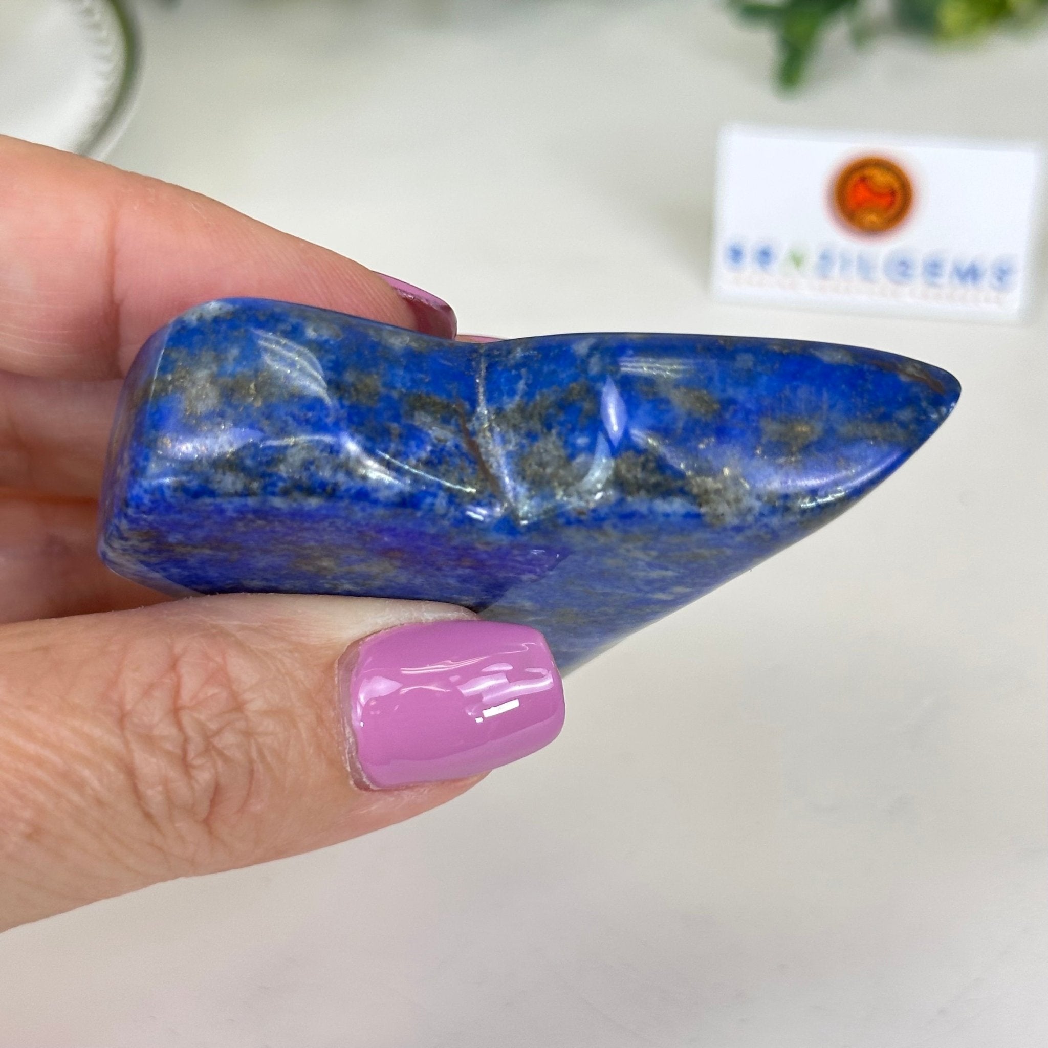 Polished Freeform Lapis Lazuli Palm Stone 3488LL - 009 - Brazil GemsBrazil GemsPolished Freeform Lapis Lazuli Palm Stone 3488LL - 009Freeform & Unique Shapes3488LL - 009