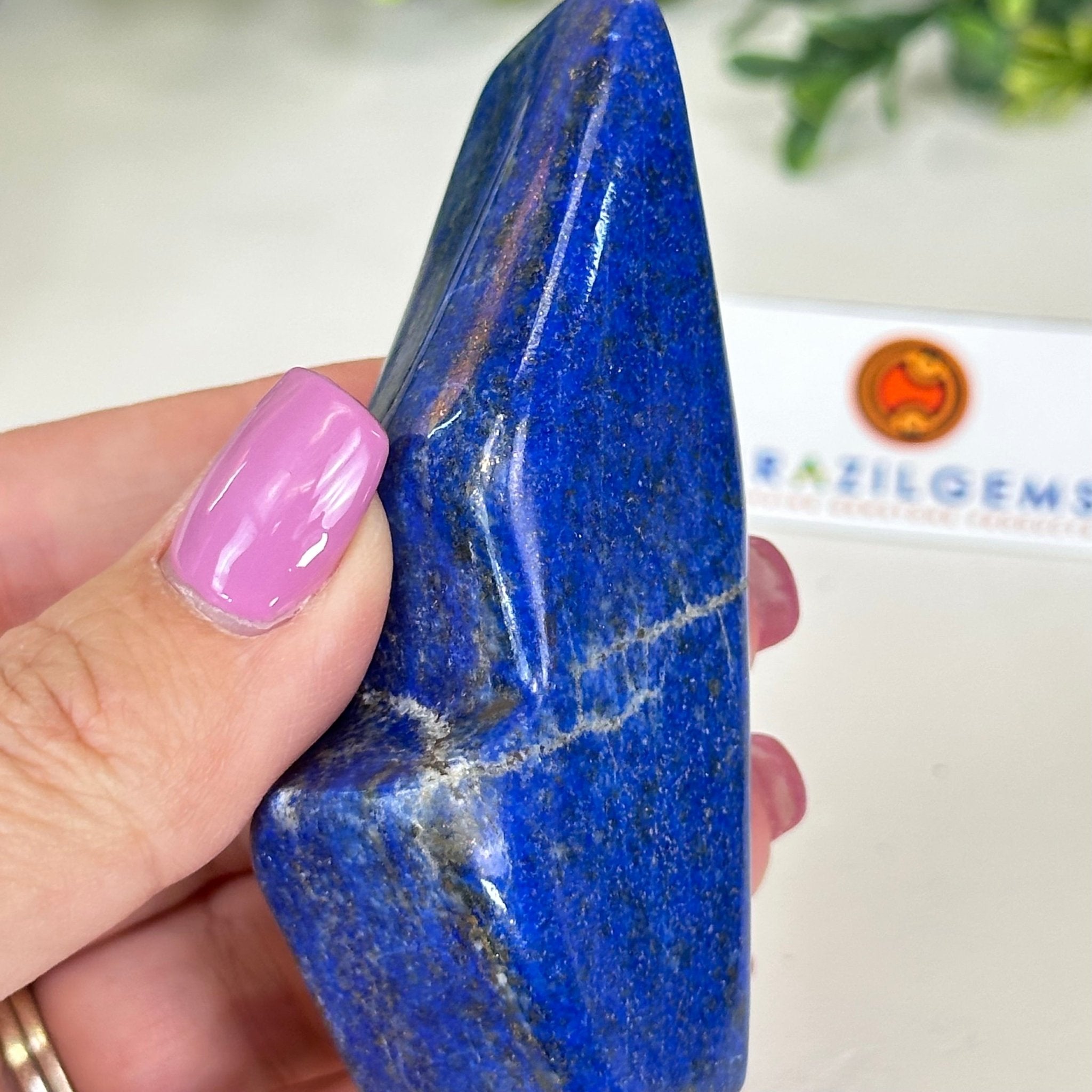 Polished Freeform Lapis Lazuli Palm Stone 3488LL - 012 - Brazil GemsBrazil GemsPolished Freeform Lapis Lazuli Palm Stone 3488LL - 012Freeform & Unique Shapes3488LL - 012