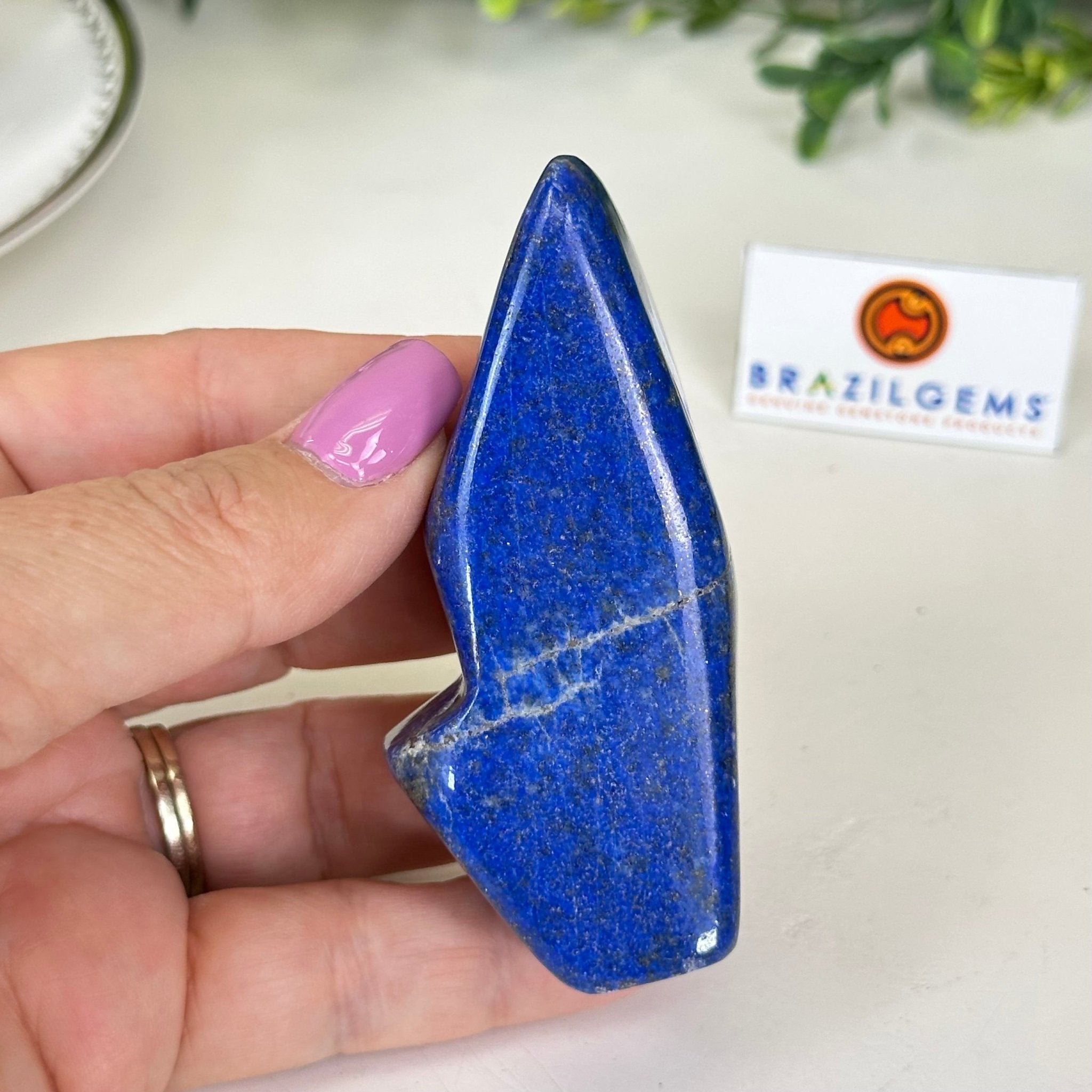 Polished Freeform Lapis Lazuli Palm Stone 3488LL - 012 - Brazil GemsBrazil GemsPolished Freeform Lapis Lazuli Palm Stone 3488LL - 012Freeform & Unique Shapes3488LL - 012