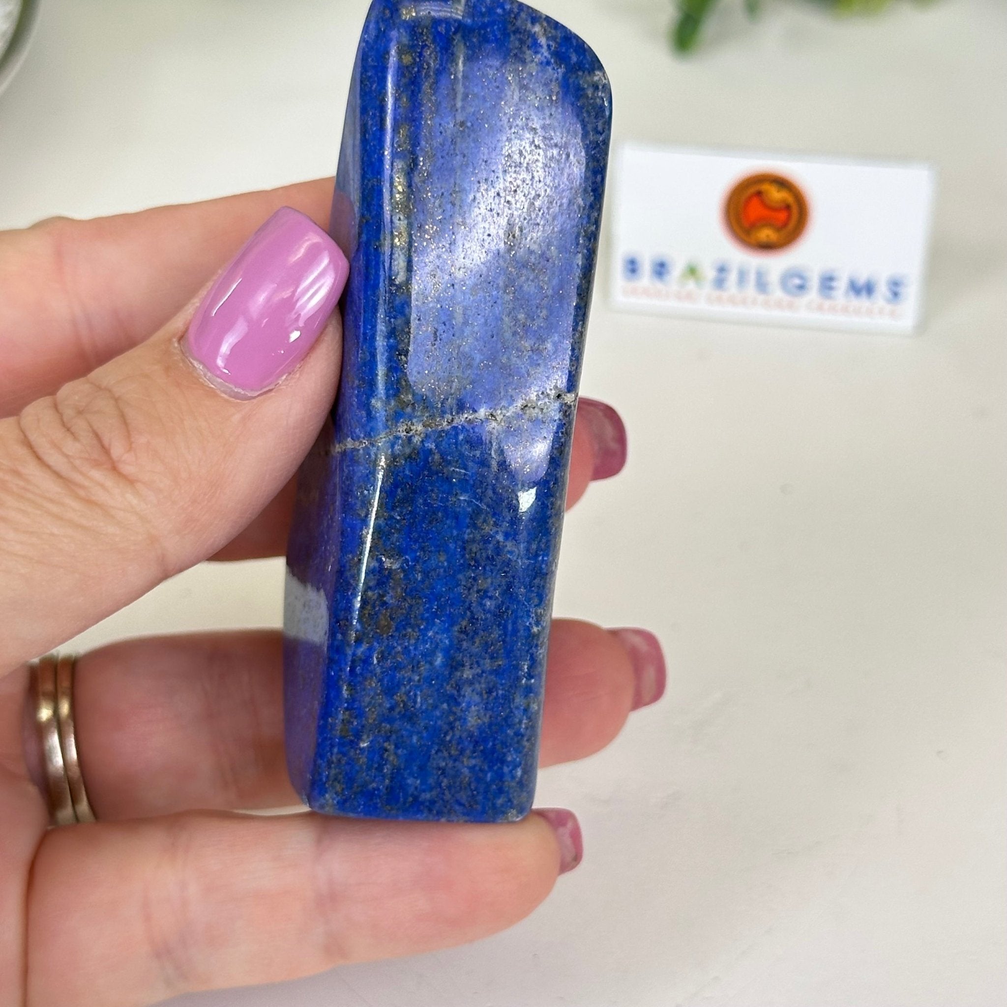 Polished Freeform Lapis Lazuli Palm Stone 3488LL - 012 - Brazil GemsBrazil GemsPolished Freeform Lapis Lazuli Palm Stone 3488LL - 012Freeform & Unique Shapes3488LL - 012