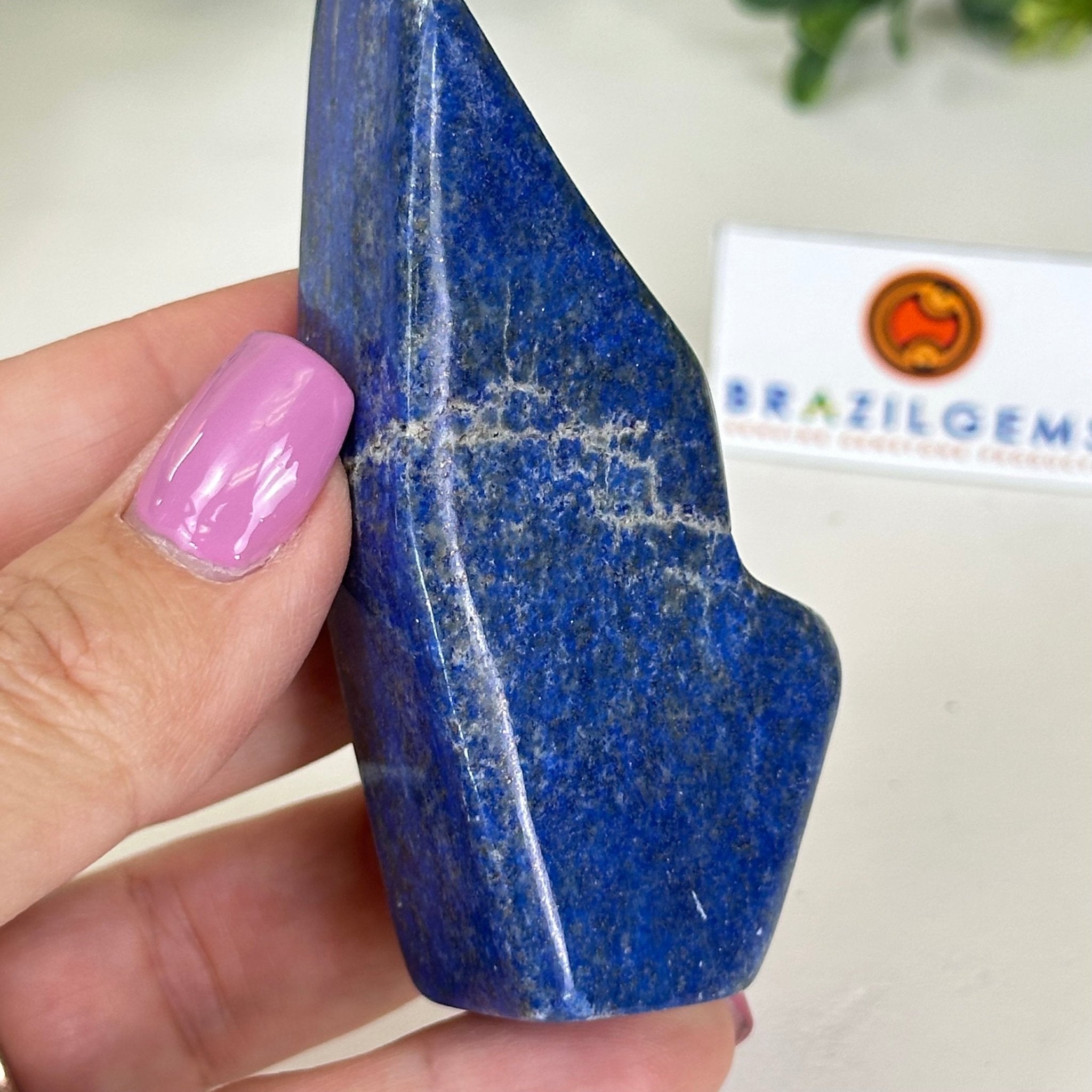 Polished Freeform Lapis Lazuli Palm Stone 3488LL - 012 - Brazil GemsBrazil GemsPolished Freeform Lapis Lazuli Palm Stone 3488LL - 012Freeform & Unique Shapes3488LL - 012