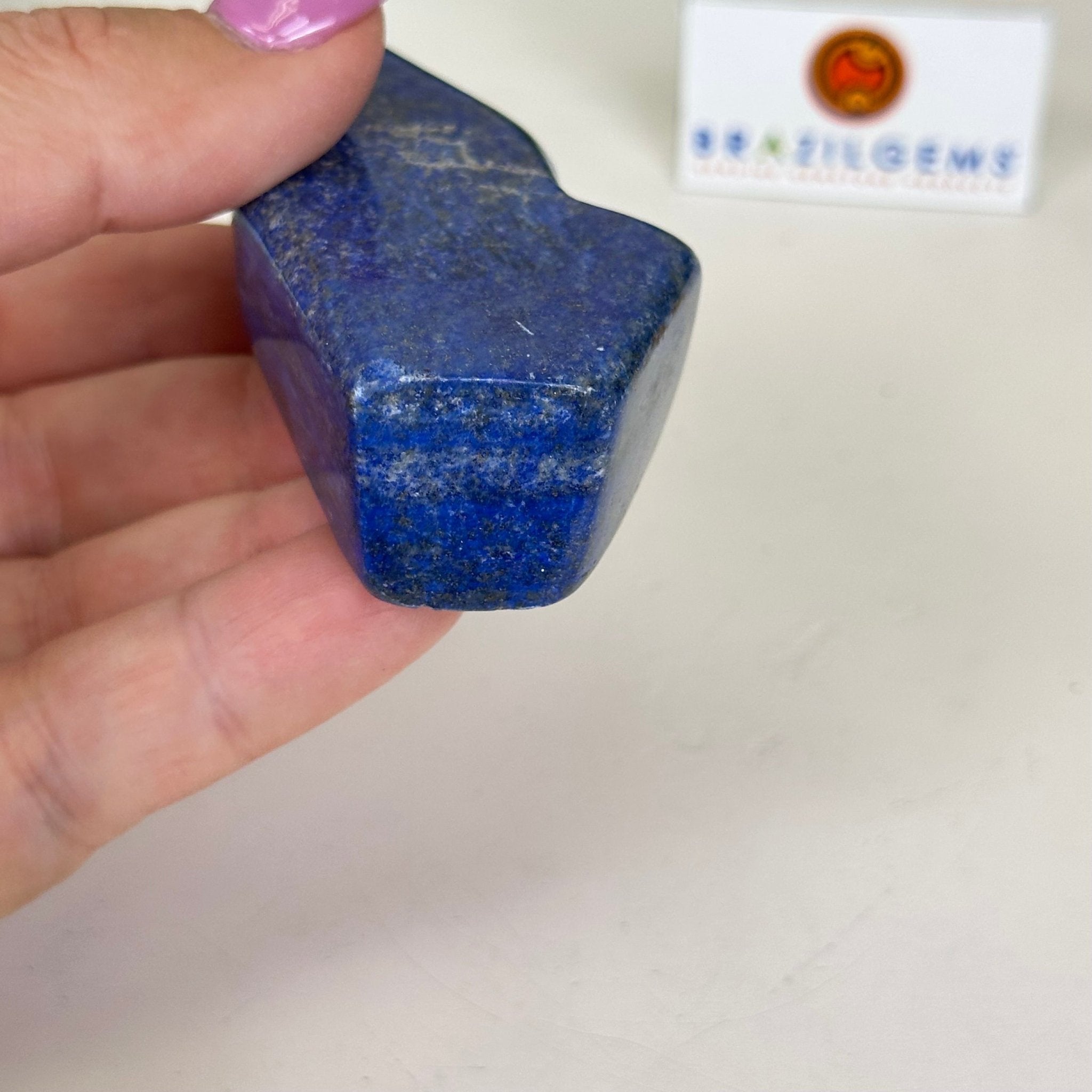 Polished Freeform Lapis Lazuli Palm Stone 3488LL - 012 - Brazil GemsBrazil GemsPolished Freeform Lapis Lazuli Palm Stone 3488LL - 012Freeform & Unique Shapes3488LL - 012