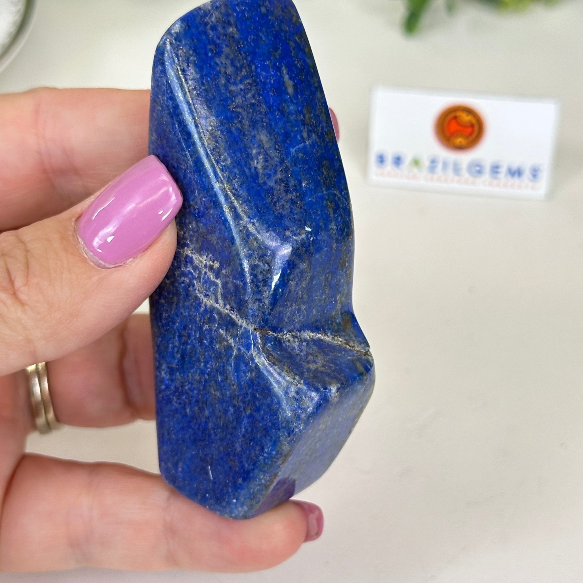 Polished Freeform Lapis Lazuli Palm Stone 3488LL - 012 - Brazil GemsBrazil GemsPolished Freeform Lapis Lazuli Palm Stone 3488LL - 012Freeform & Unique Shapes3488LL - 012