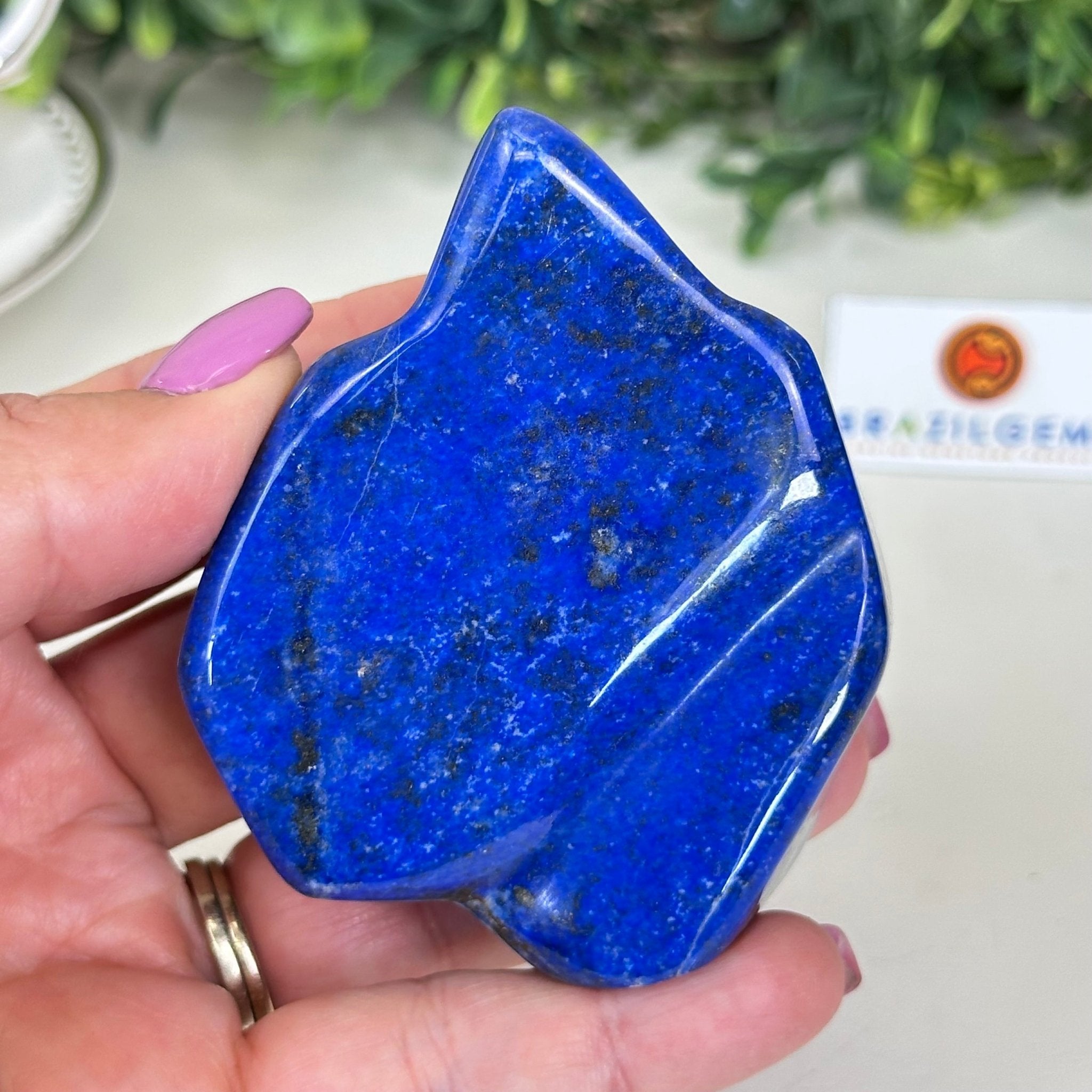 Polished Freeform Lapis Lazuli Palm Stone 3488LL - 020 - Brazil GemsBrazil GemsPolished Freeform Lapis Lazuli Palm Stone 3488LL - 020Freeform & Unique Shapes3488LL - 020