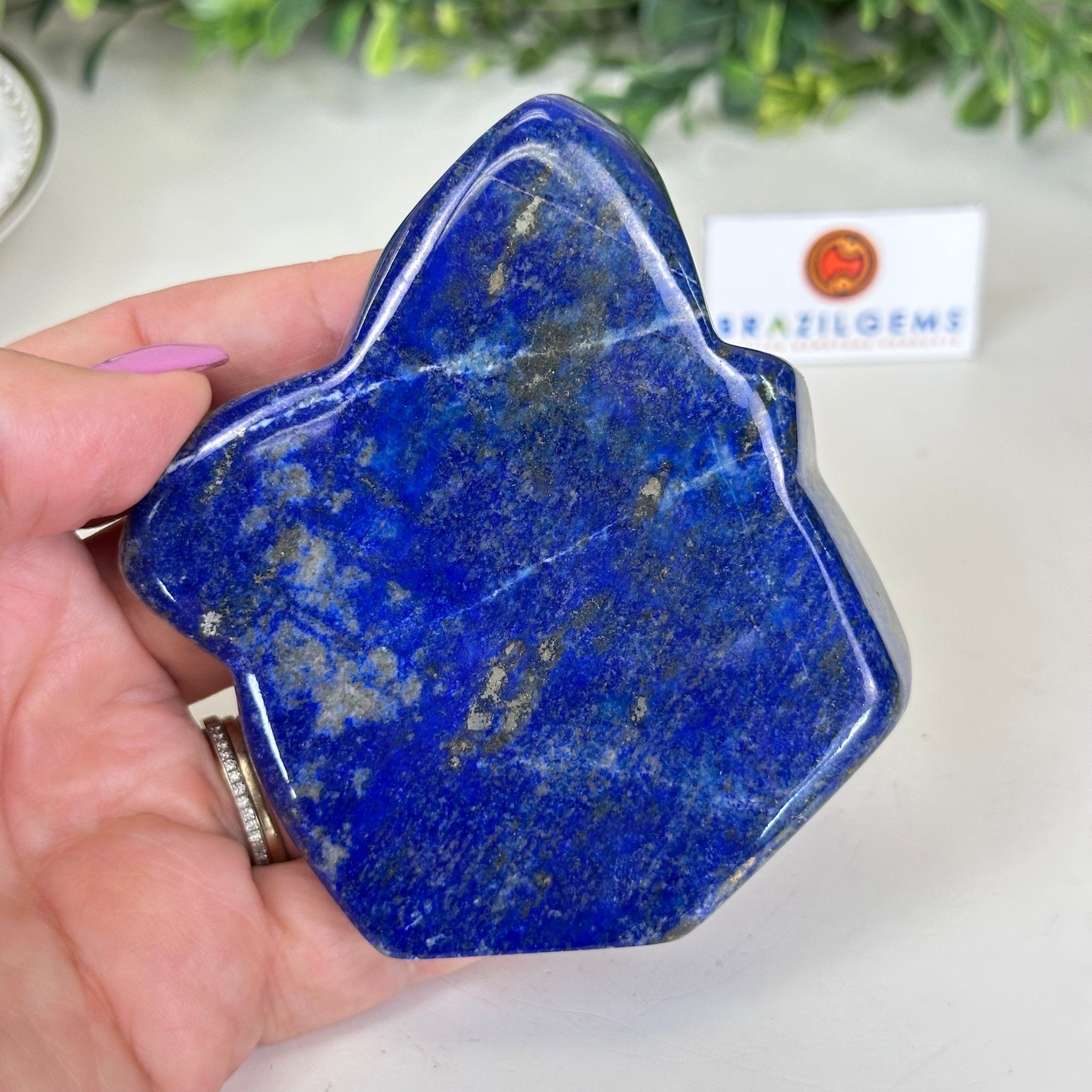 Polished Freeform Lapis Lazuli Palm Stone 3488LL - 021 - Brazil GemsBrazil GemsPolished Freeform Lapis Lazuli Palm Stone 3488LL - 021Freeform & Unique Shapes3488LL - 021