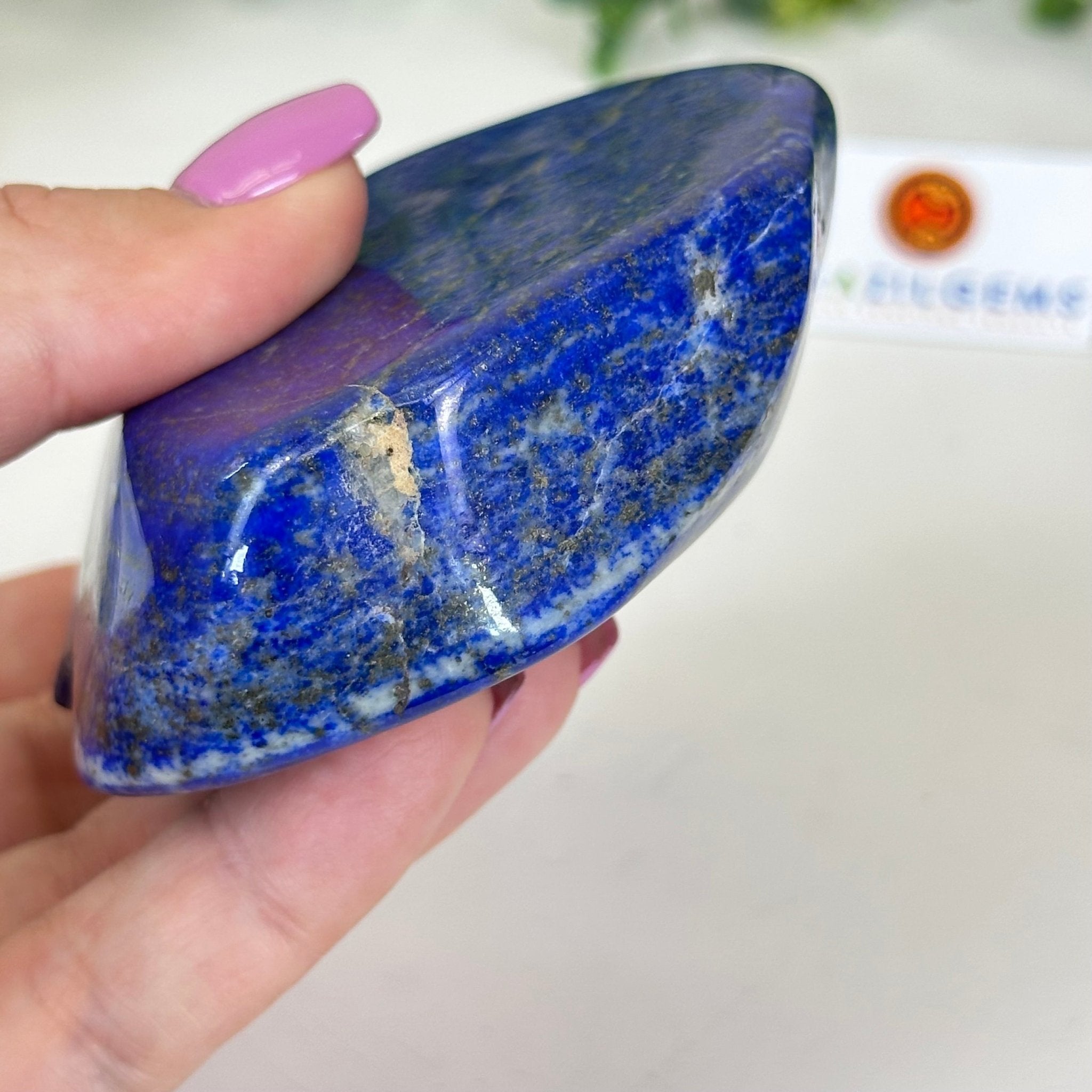 Polished Freeform Lapis Lazuli Palm Stone 3488LL - 026 - Brazil GemsBrazil GemsPolished Freeform Lapis Lazuli Palm Stone 3488LL - 026Freeform & Unique Shapes3488LL - 026